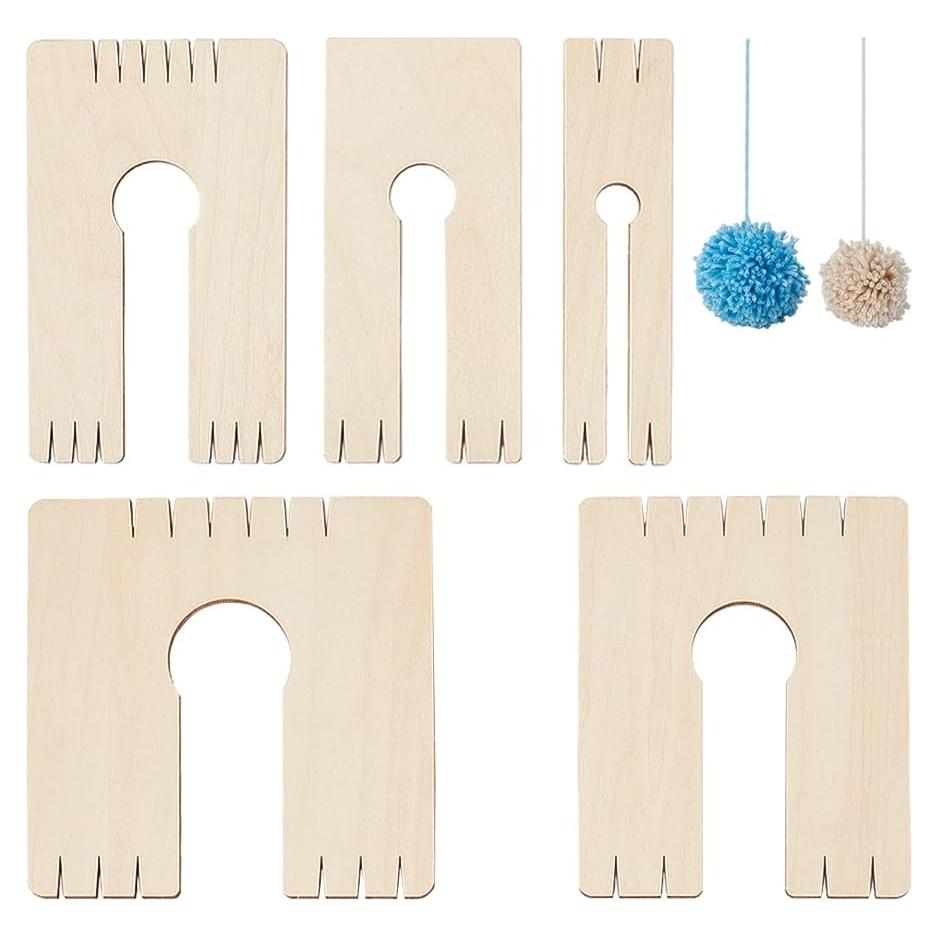 Herramienta para Hacer Borlas NBEADS 5 Pcs Madera 3mm