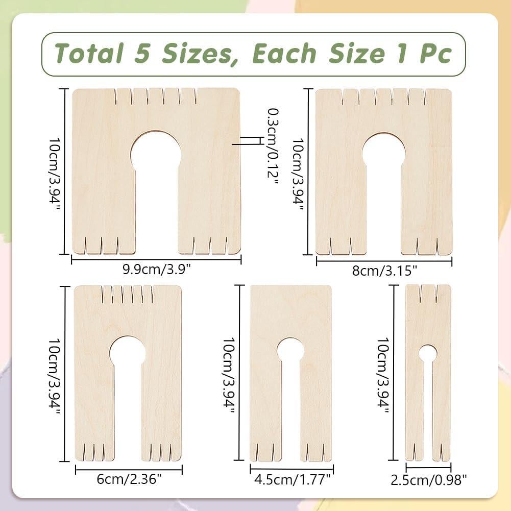 Herramienta para Hacer Borlas NBEADS 5 Pcs Madera 3mm