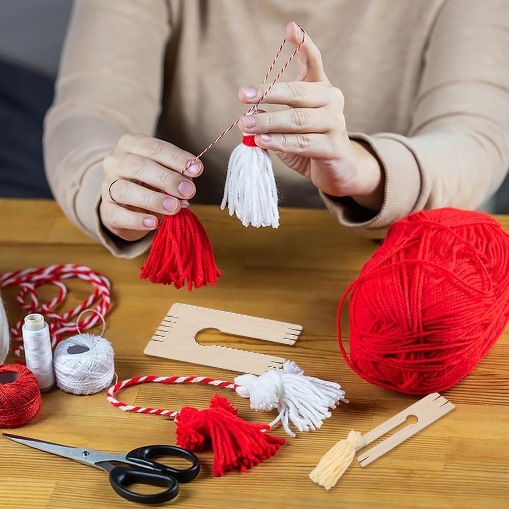 Herramienta para Hacer Borlas NBEADS 5 Pcs Madera 3mm