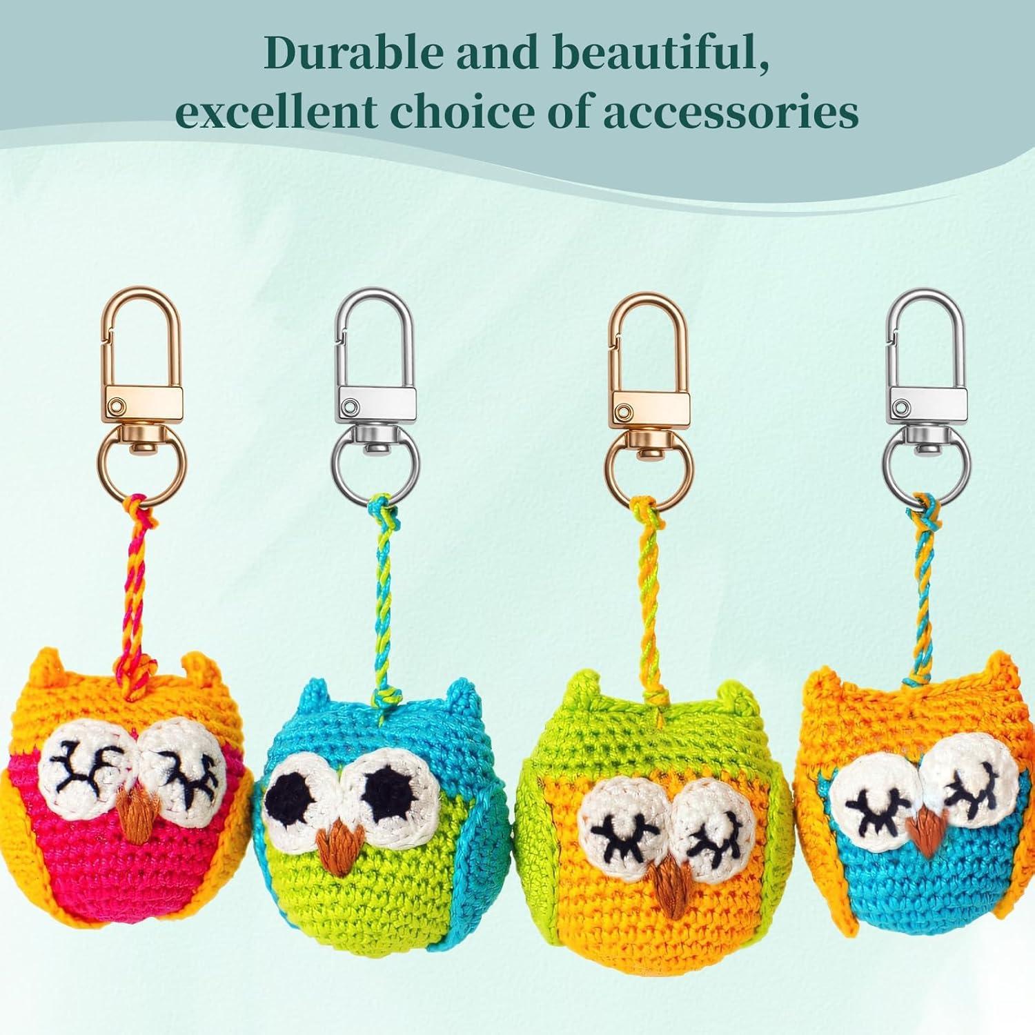 20 Ganchos de Clip Giratorios Asofelk para Llaveros 3.2 cm