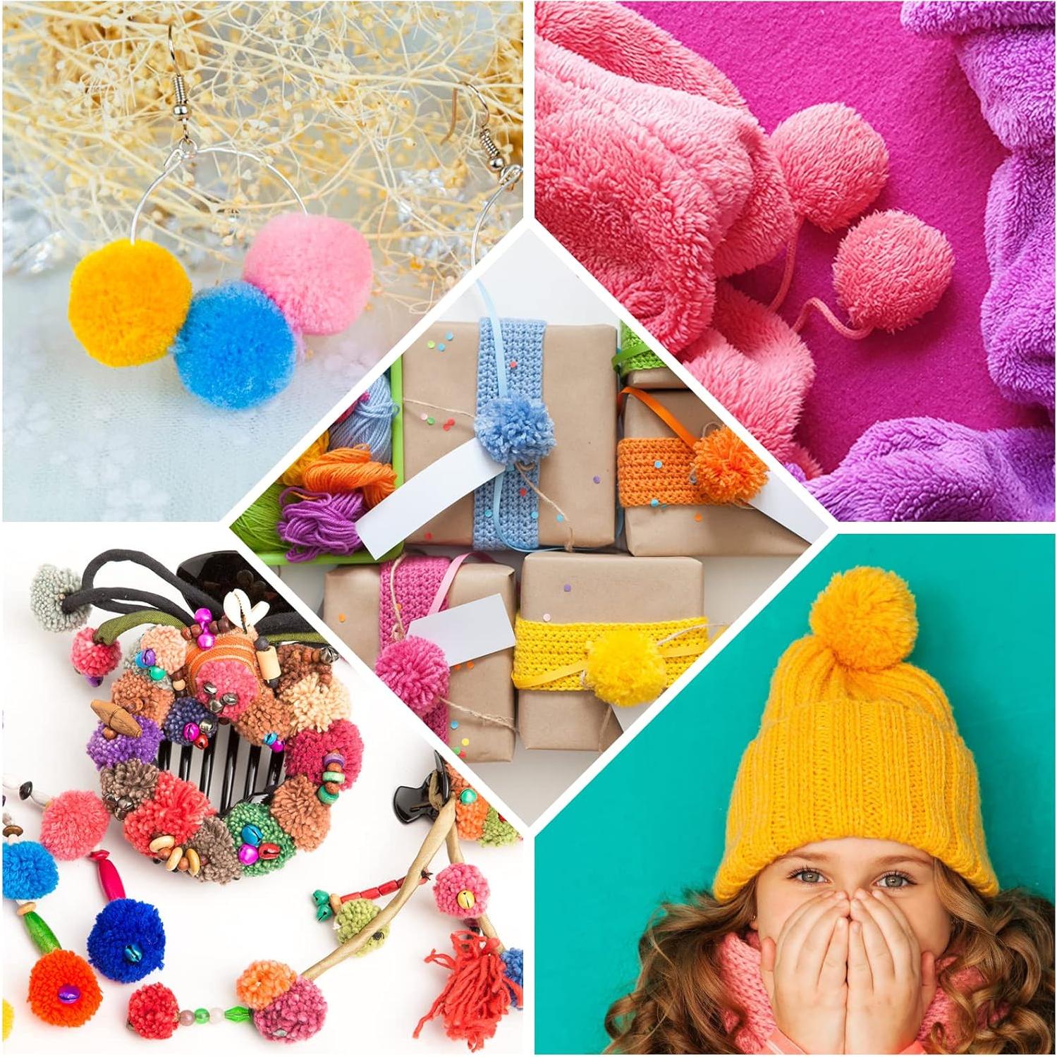 Juego de Hacedores de Pom Pom Hoedia con Tijeras - 4 Tamaños