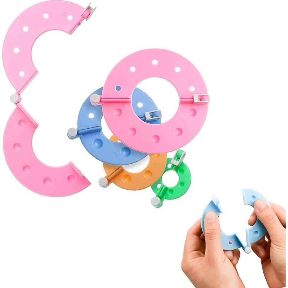 Hacedor de Pompones RRigo Set 8 Tamaños + 20 Agujas + Tijeras