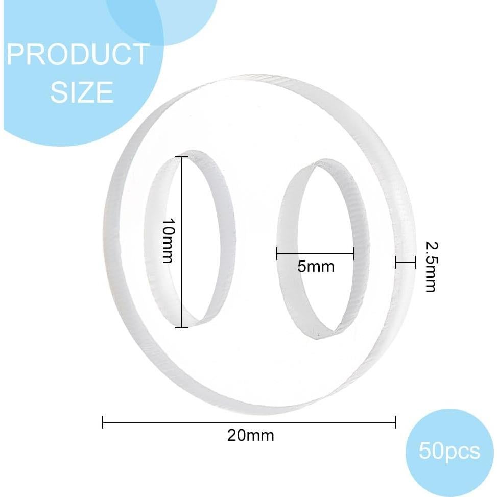 Botones Removibles Pom Pom Acrílico BENECREAT 50 Piezas 20mm