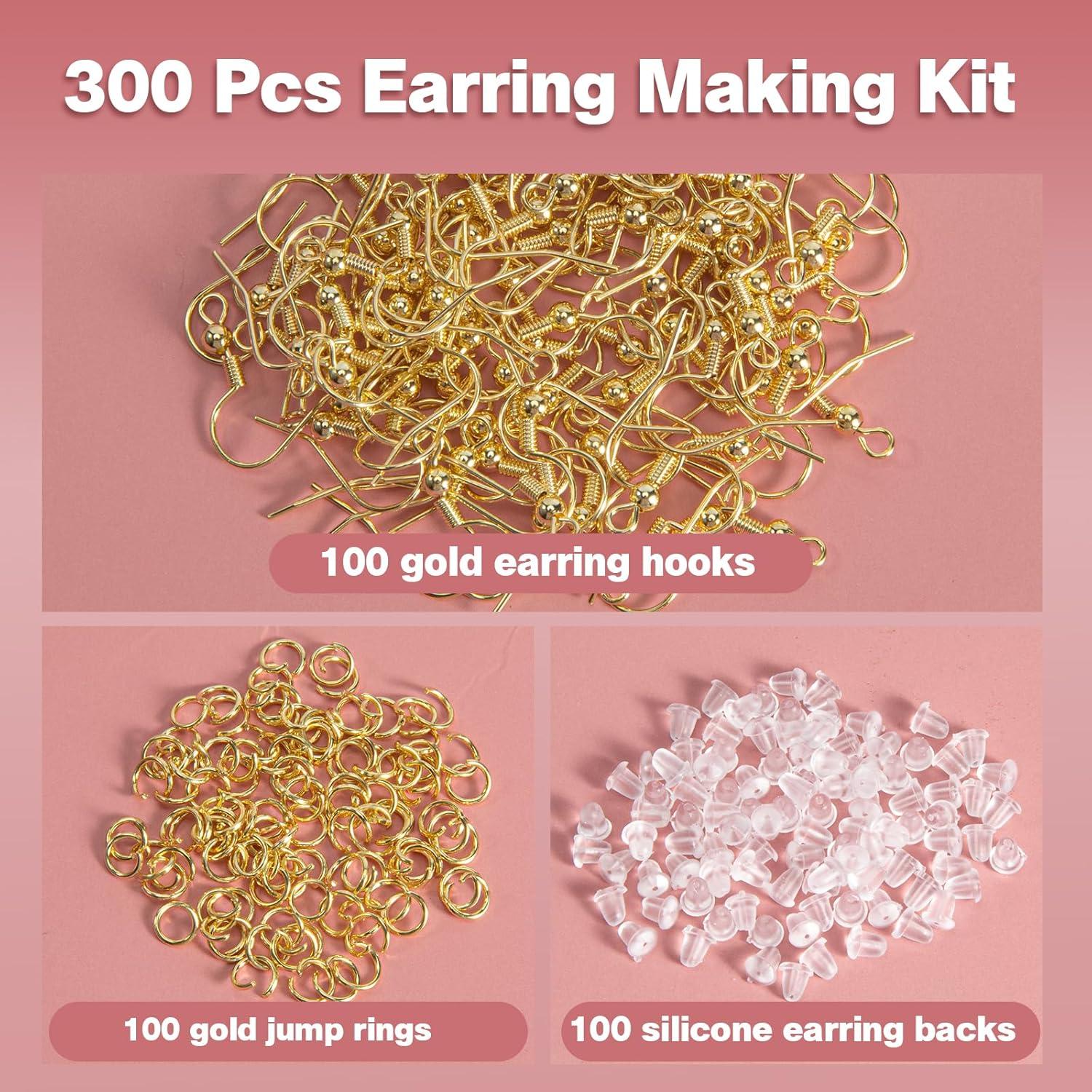 Ganchos de Aretes Hipoalergénicos iewyck 300 Piezas Oro 14k