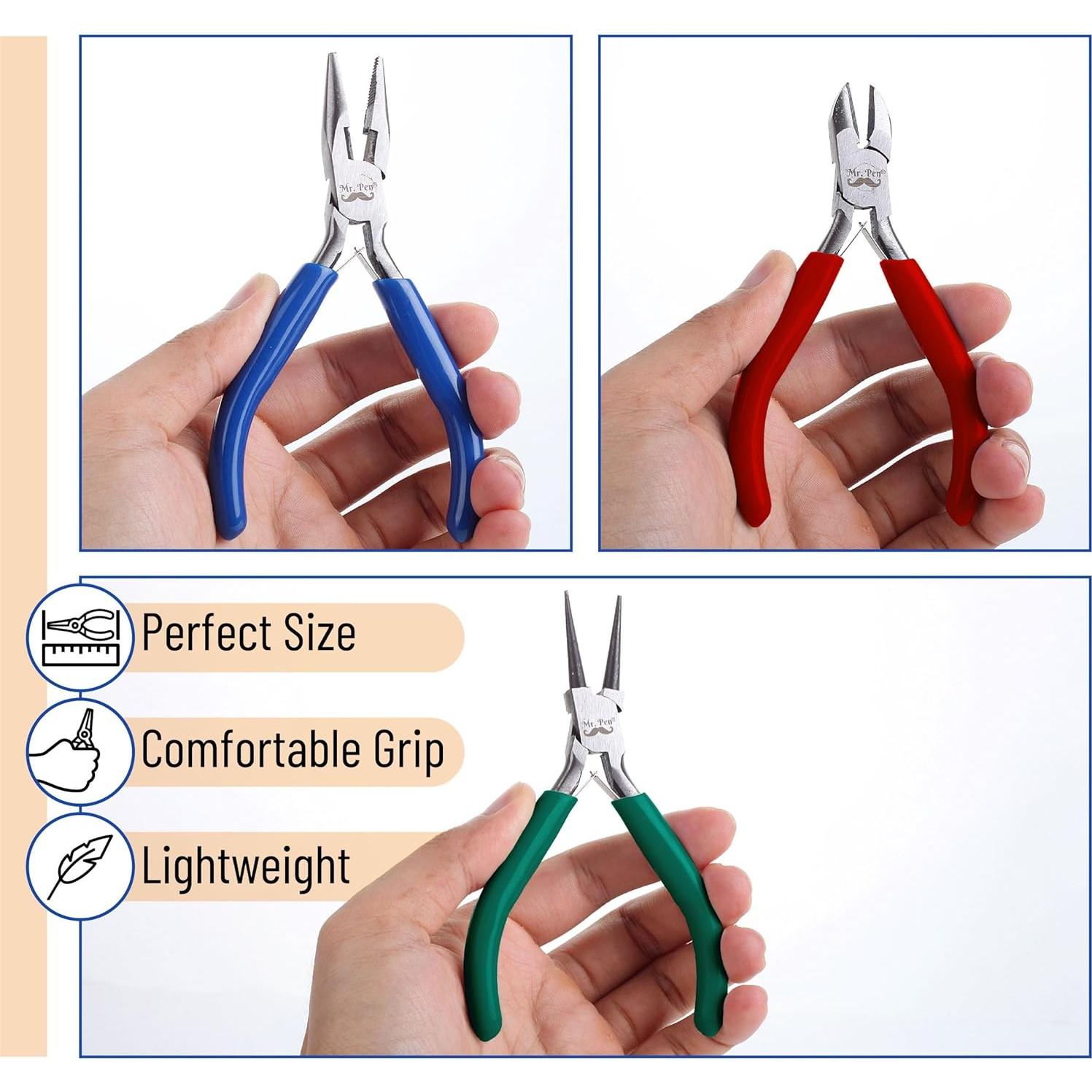 Kit de Alicates de Joyería Mr. Pen - 3 Piezas Ergonómico