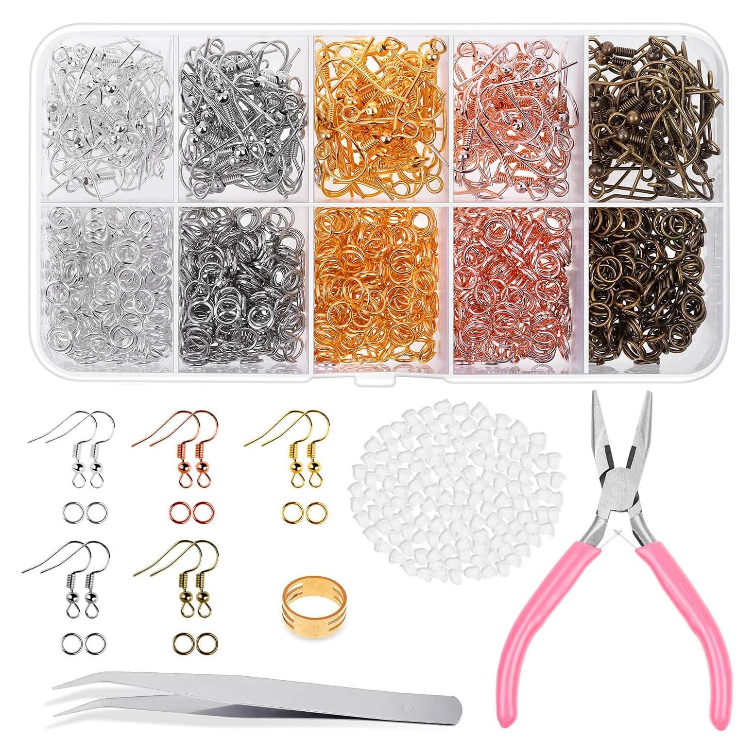 Kit de Fabricación de Pendientes Audab 1200 Piezas con Alicates