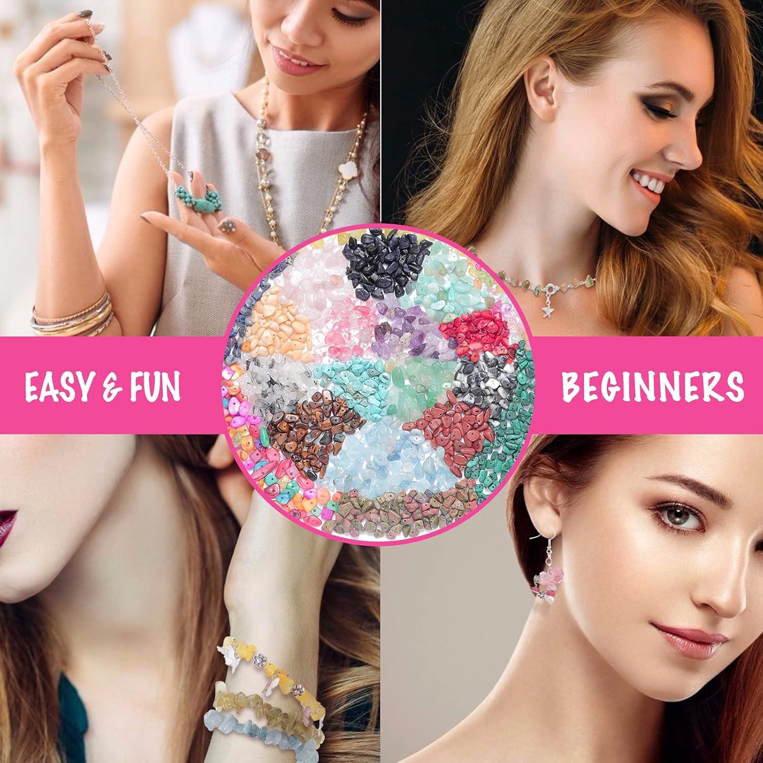 Kit de Hacer Joyas Xmada - 1587 Piezas, Perlas de Cristal y Herramientas