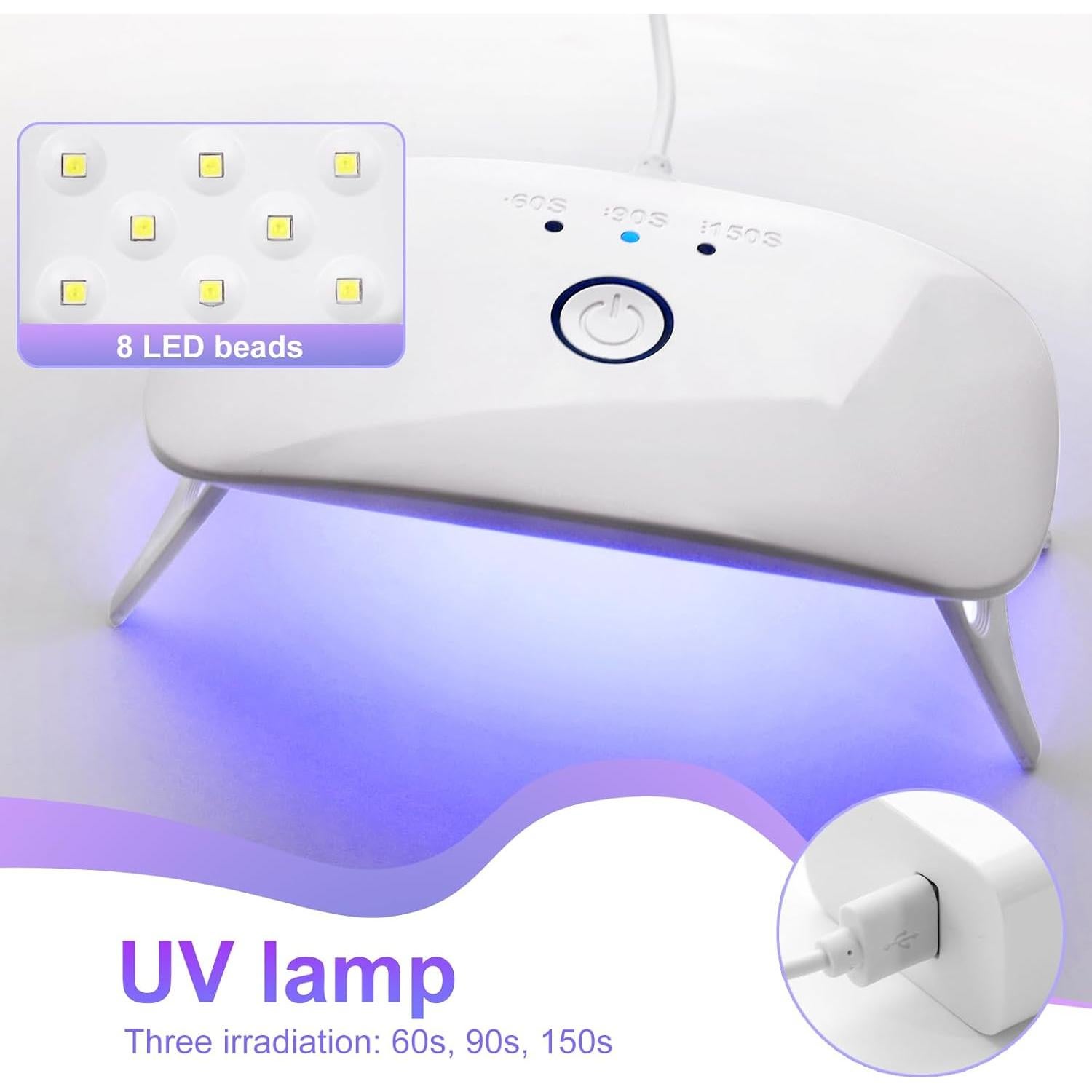 Kit de Joyería de Resina UV KISREL 300g con Moldes y Luz