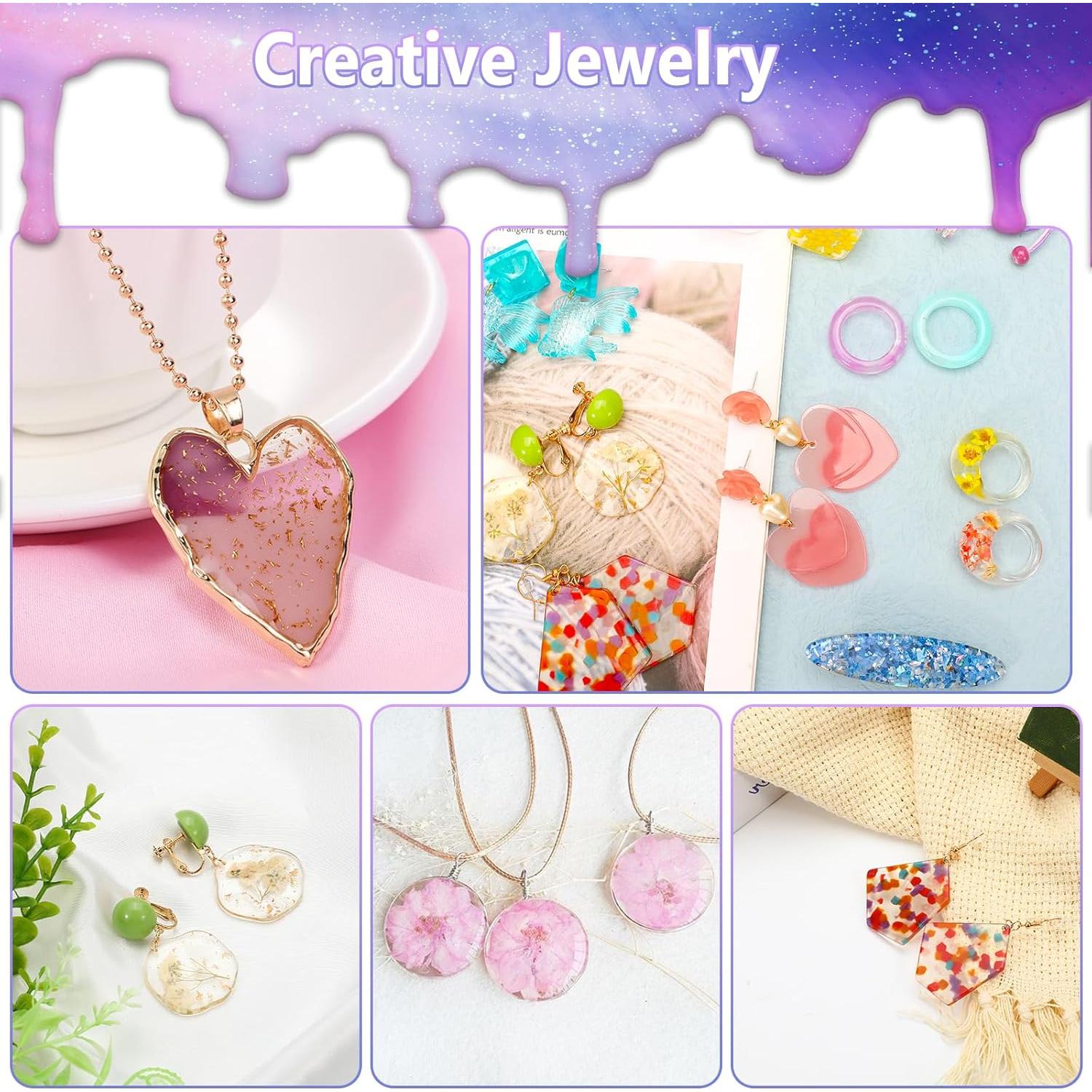 Kit de Joyería de Resina UV KISREL 300g con Moldes y Luz