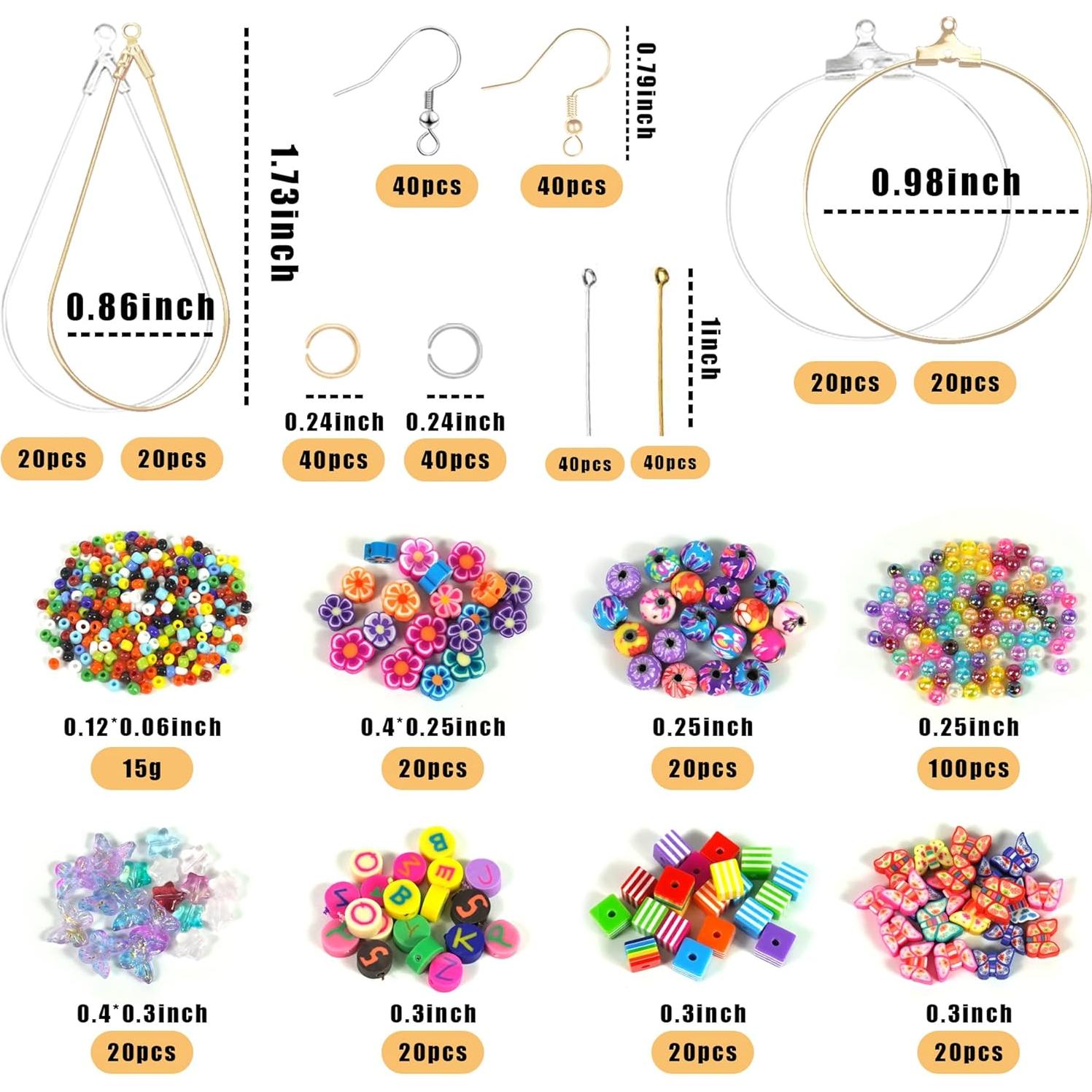 Kit de Fabricación de Pendientes DRWATE 940 Piezas DIY