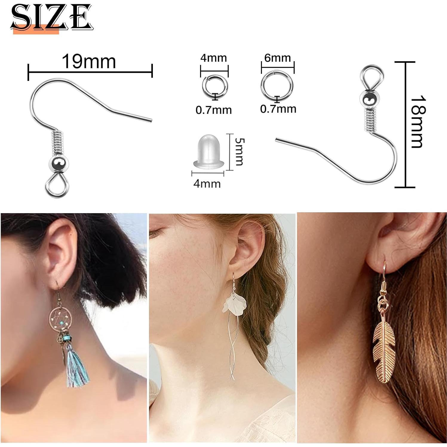 Kit de Ganchos de Aretes TOAOB 150pcs Hipoalergénicos DIY