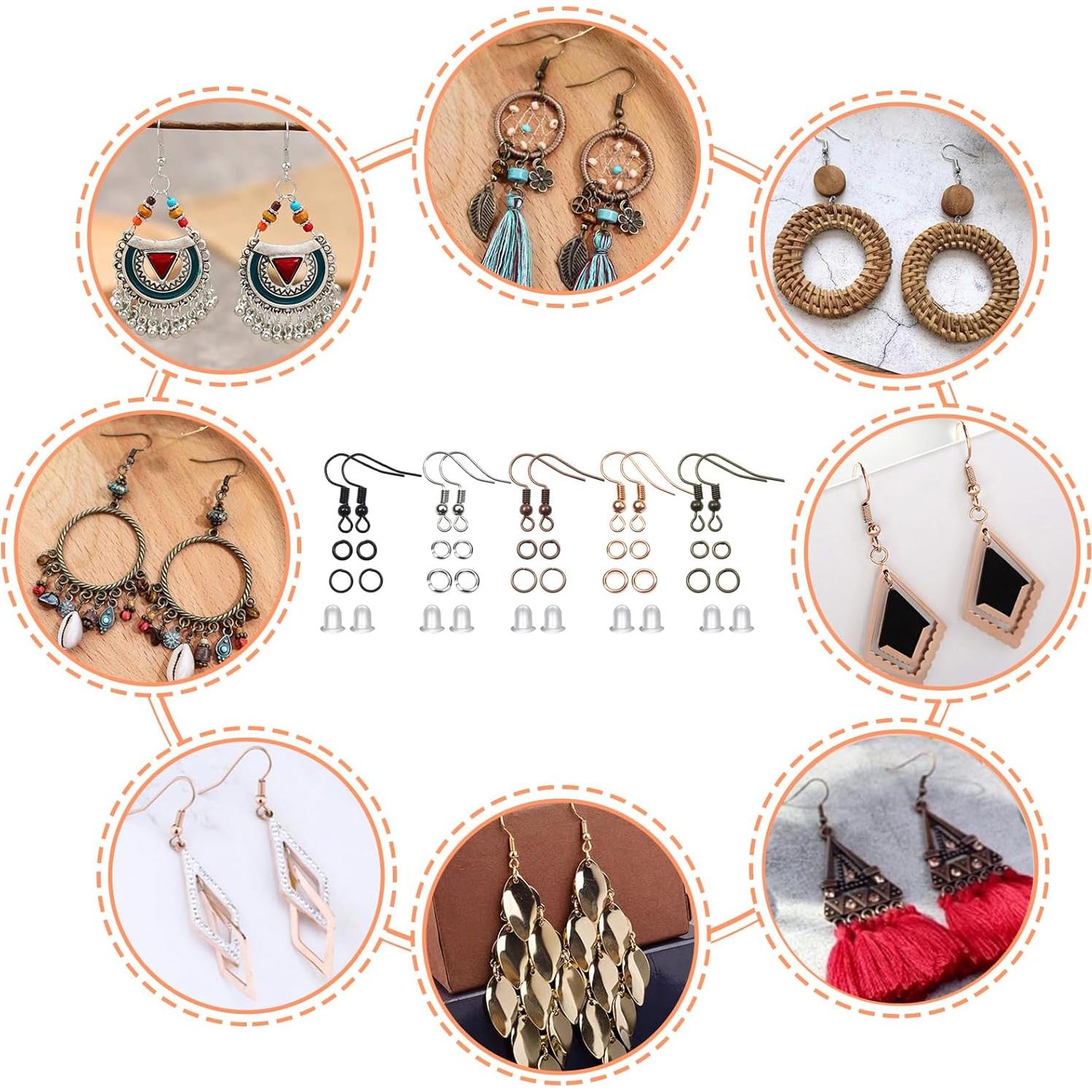 Kit de Ganchos de Aretes TOAOB 150pcs Hipoalergénicos DIY