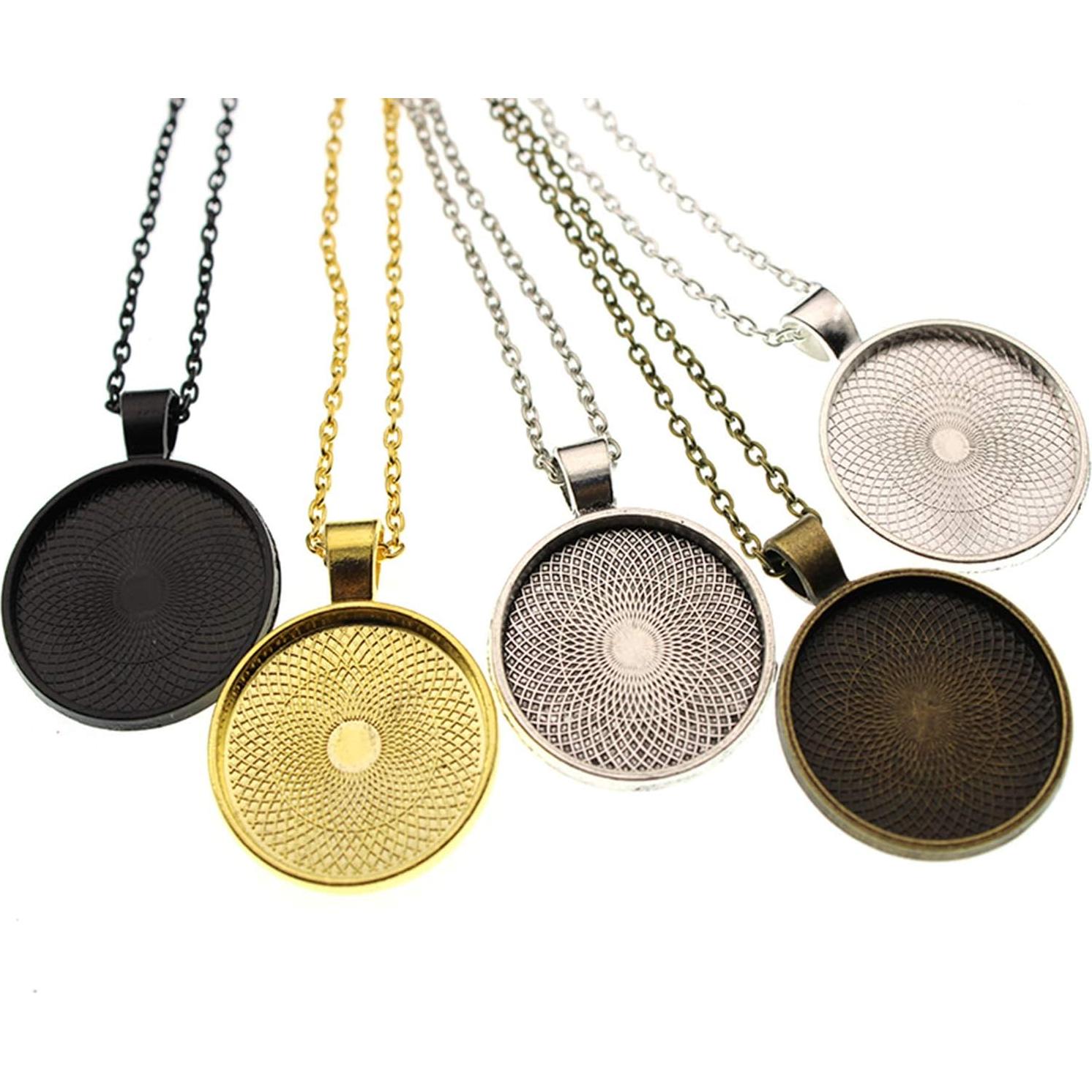 25 Bandejas Redondas Bezel Plata Antigua 25mm Lind Kitchen