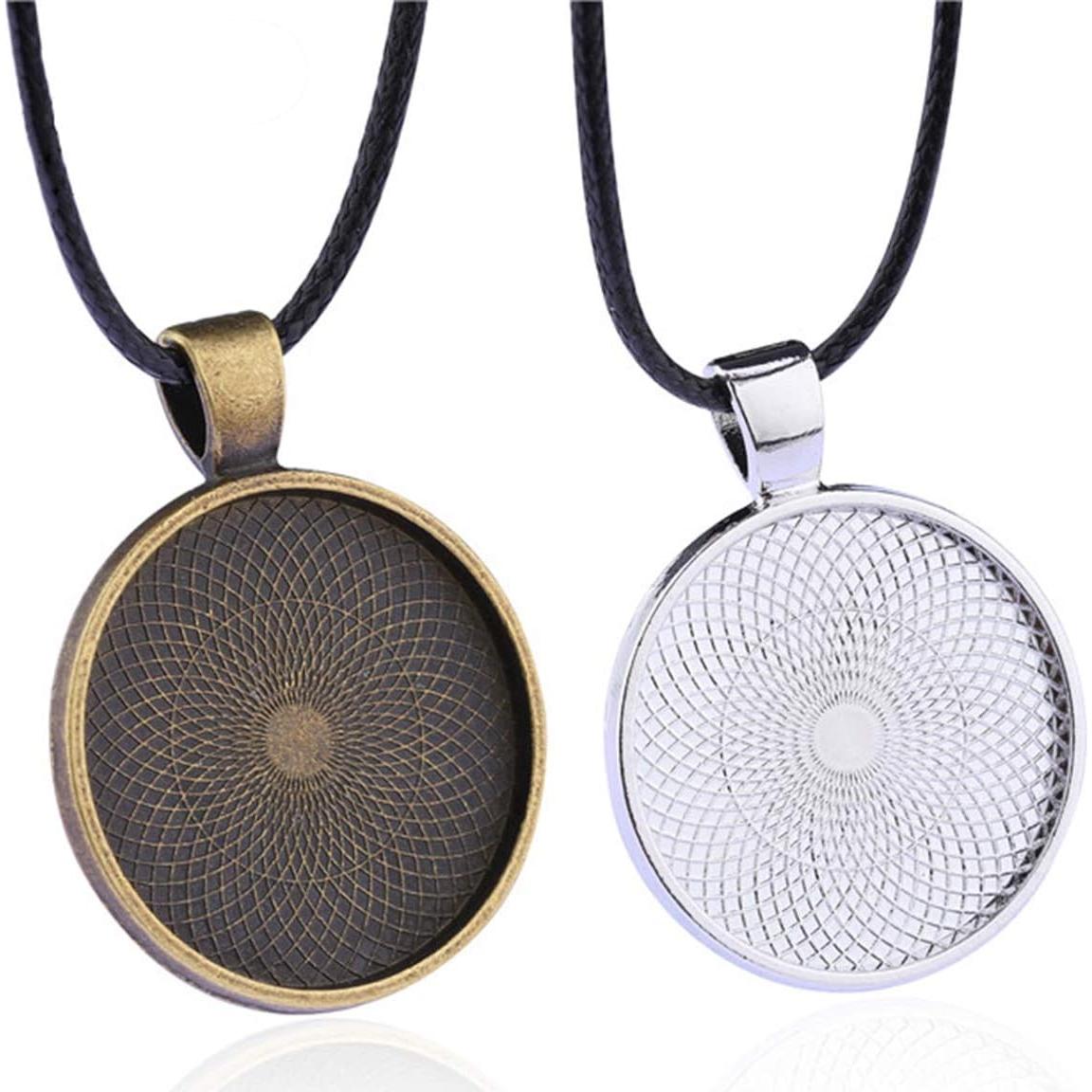 25 Bandejas Redondas Bezel Plata Antigua 25mm Lind Kitchen