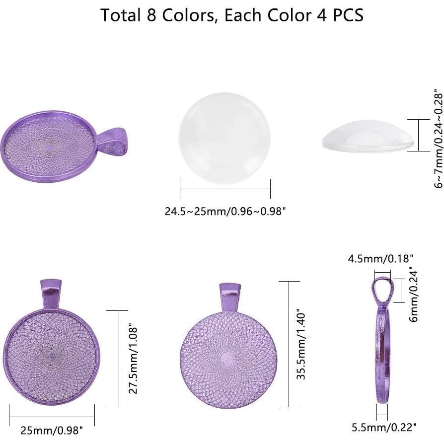 Kit de Bandejas de Colgante PH PandaHall 64pcs 8 Colores