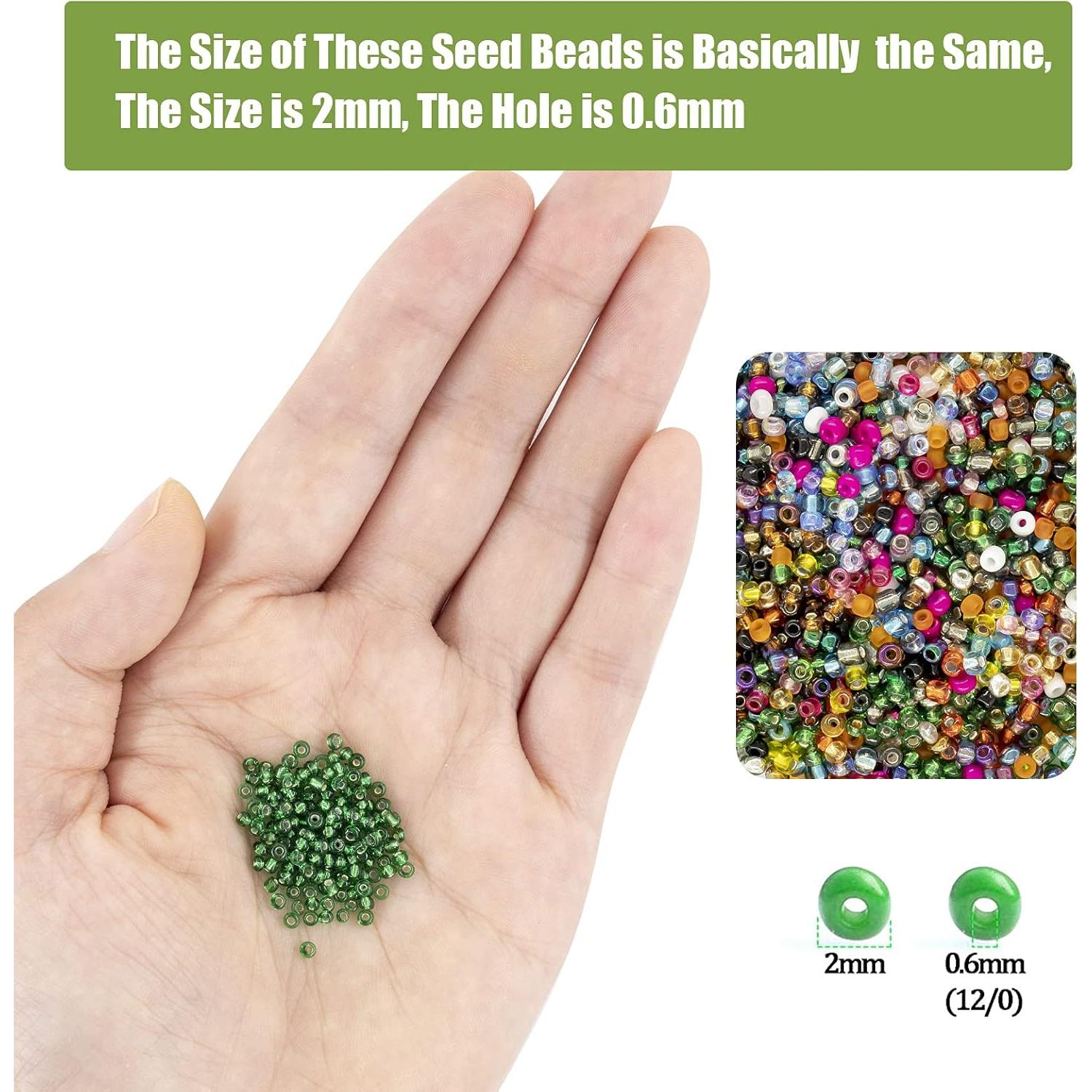 Kit de Cuentas de Vidrio 24000 Pcs Ybxjges 2mm 28 Colores