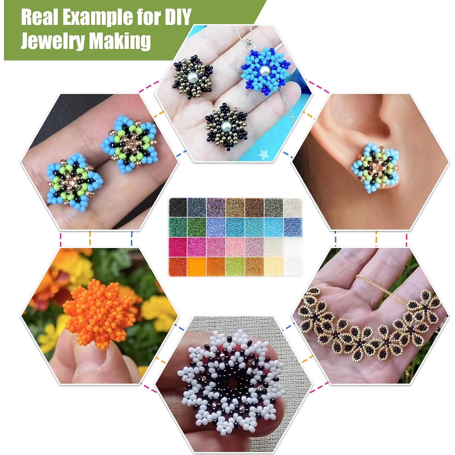 Kit de Cuentas de Vidrio 24000 Pcs Ybxjges 2mm 28 Colores