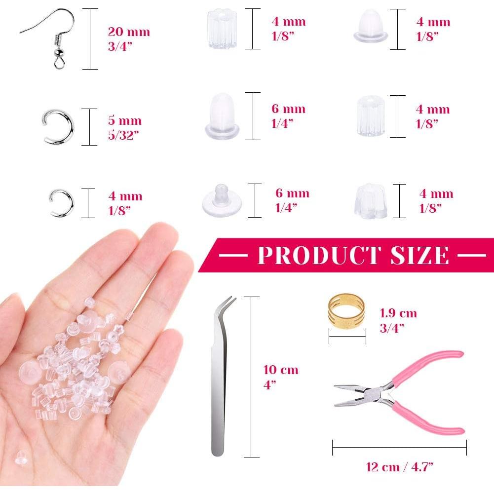 Kit de Ganchos para Pendientes Anezus - 2000 Piezas Multicolores