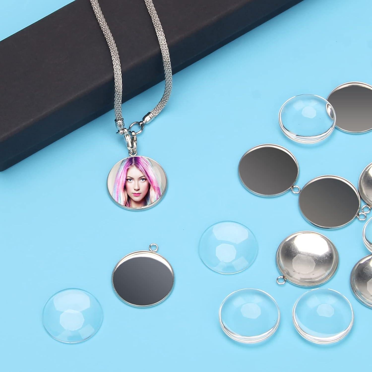 Kit 80Pcs Bandejas Bezel Acero Inoxidable 25mm Winspeed