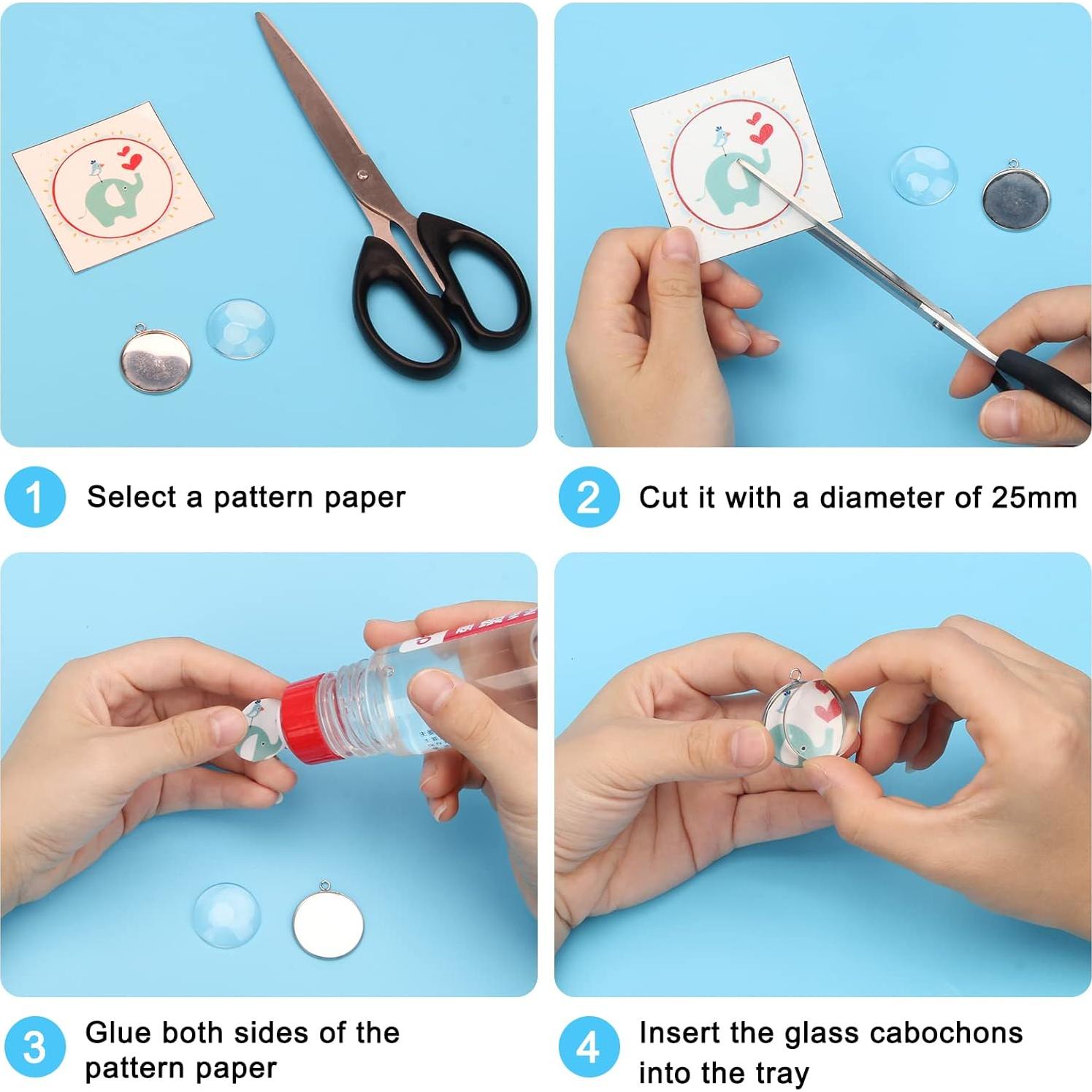 Kit 80Pcs Bandejas Bezel Acero Inoxidable 25mm Winspeed