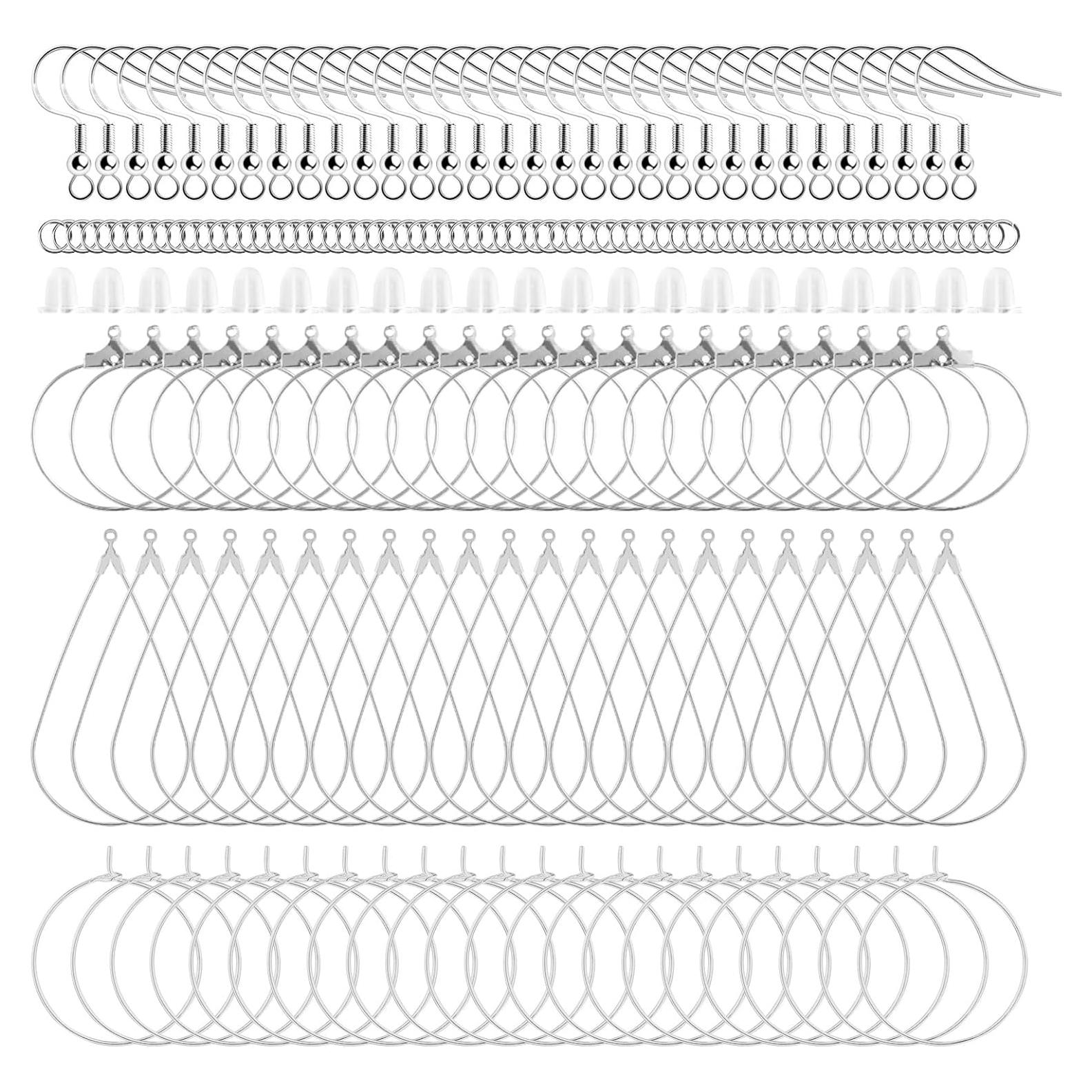 Kit de Ganchos de Aretes de Plata Esterlina VIW 400 Piezas