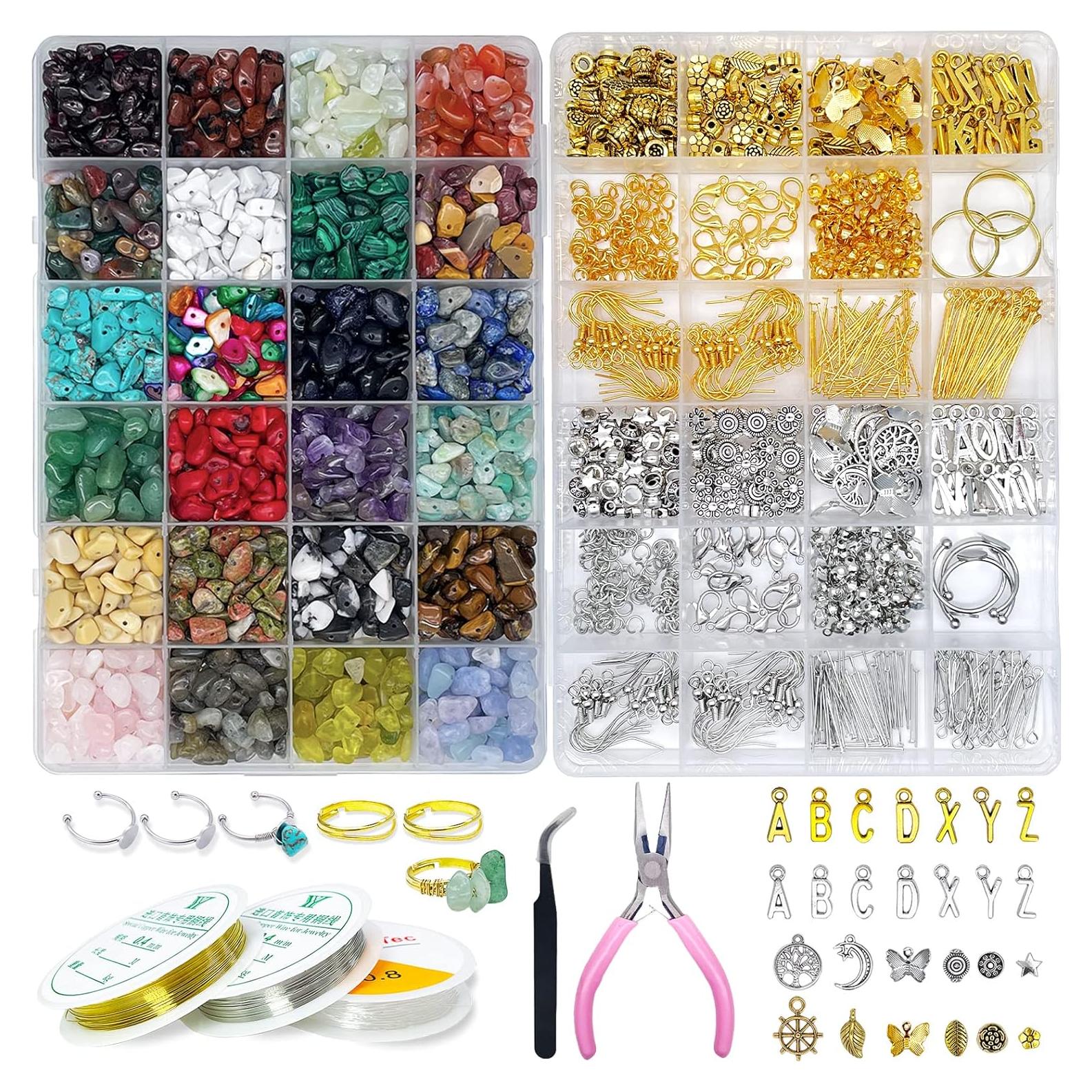 Kit de Fabricación de Joyas Ygorios - 1760 Piezas, Perlas y Accesorios