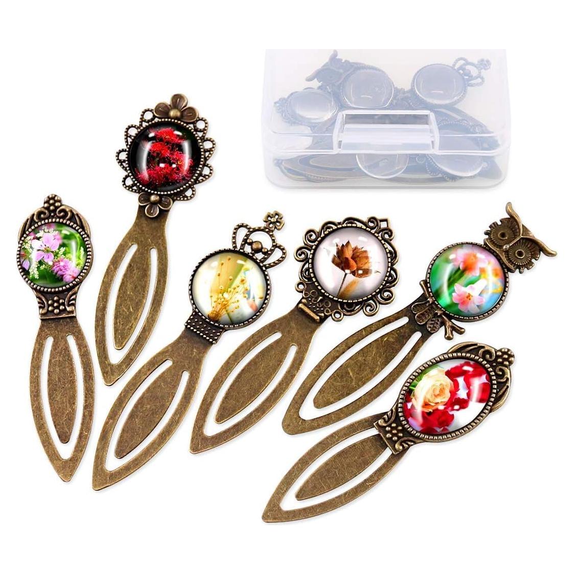 Conjunto de 12 Marcadores de Página de Bronce Antiguo Glarks