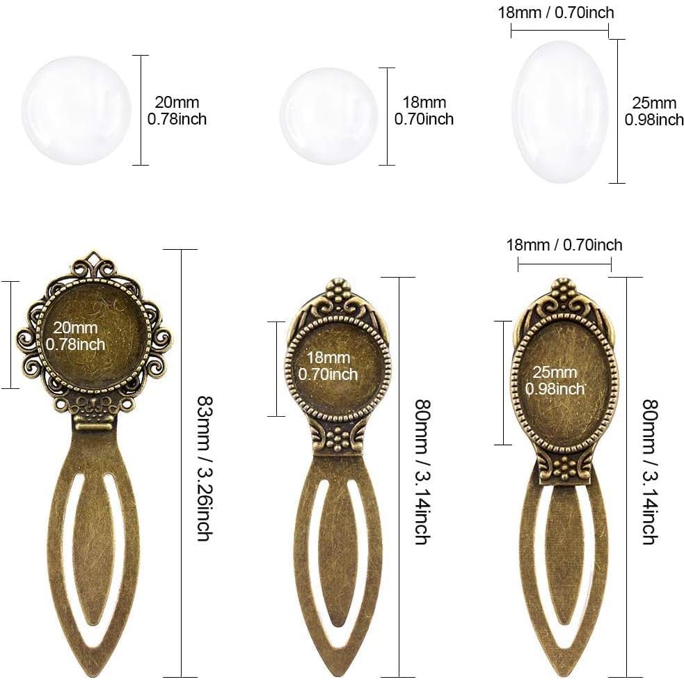 Conjunto de 12 Marcadores de Página de Bronce Antiguo Glarks