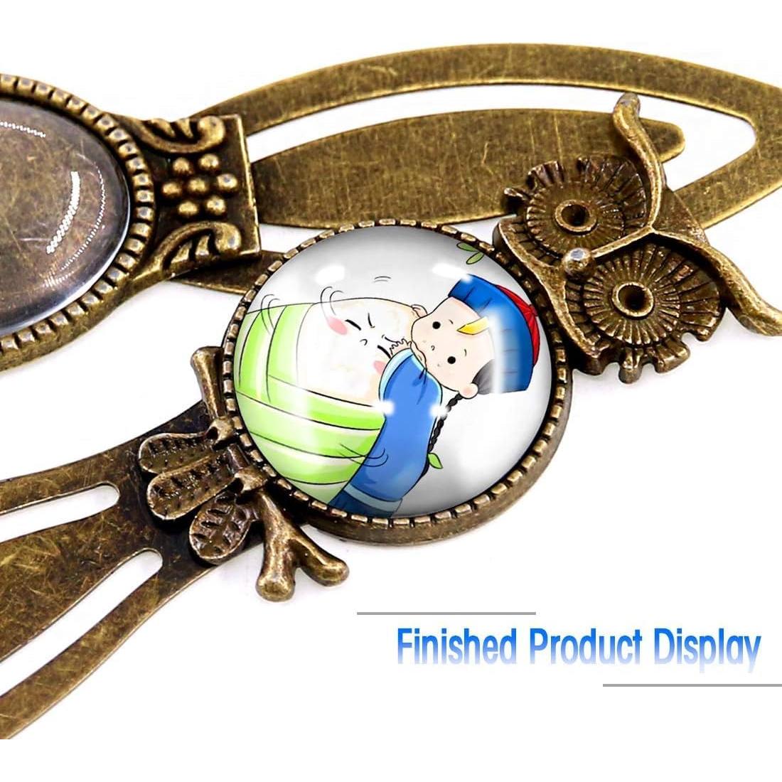 Conjunto de 12 Marcadores de Página de Bronce Antiguo Glarks