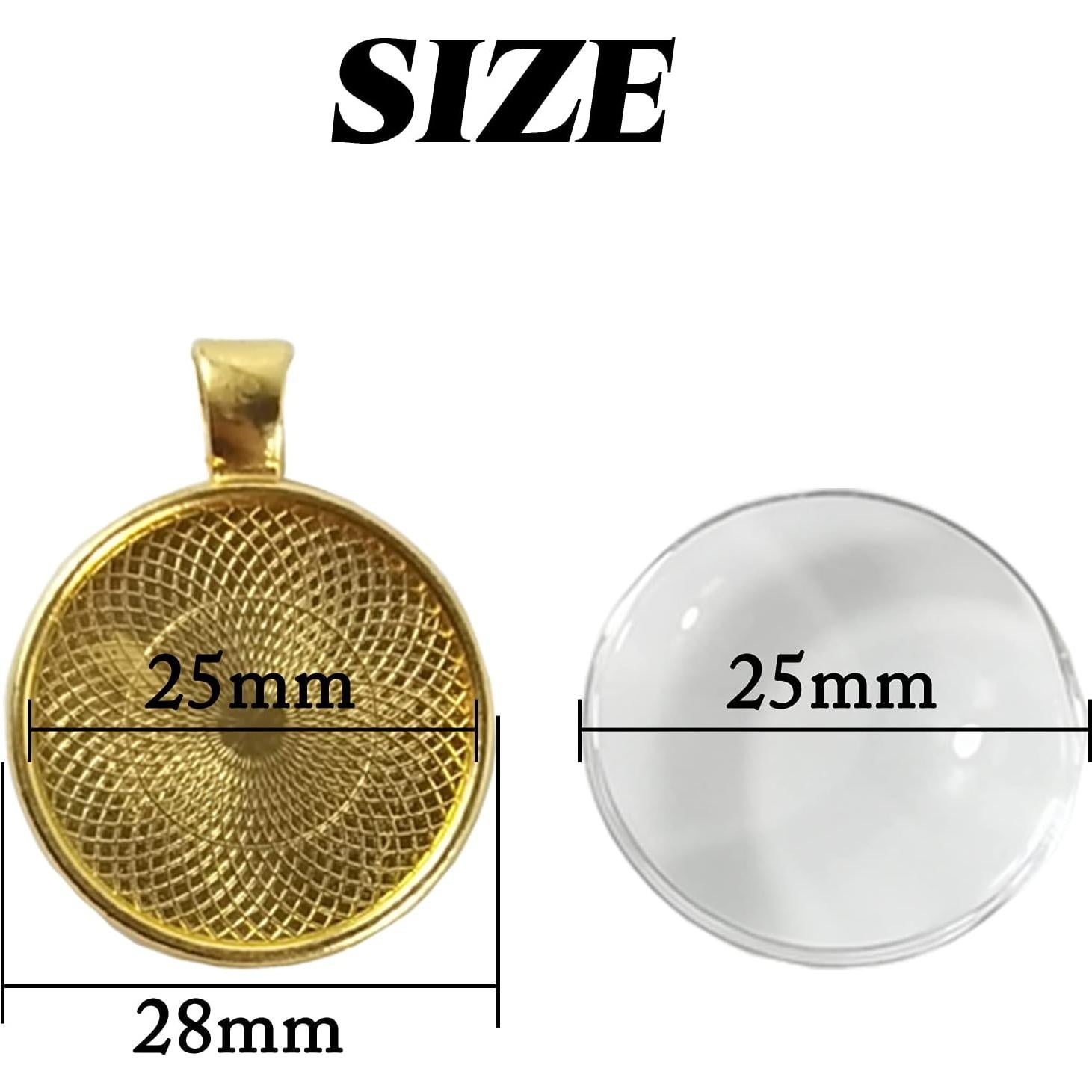 Conjunto de Joyería DIY ROYHOO 90 Piezas - 30 Bandejas, 30 Cabochones y Cadenas