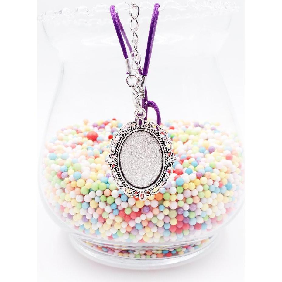 24 Bandejas de Colgante Bezel Dcatcher Plata 25x18 mm