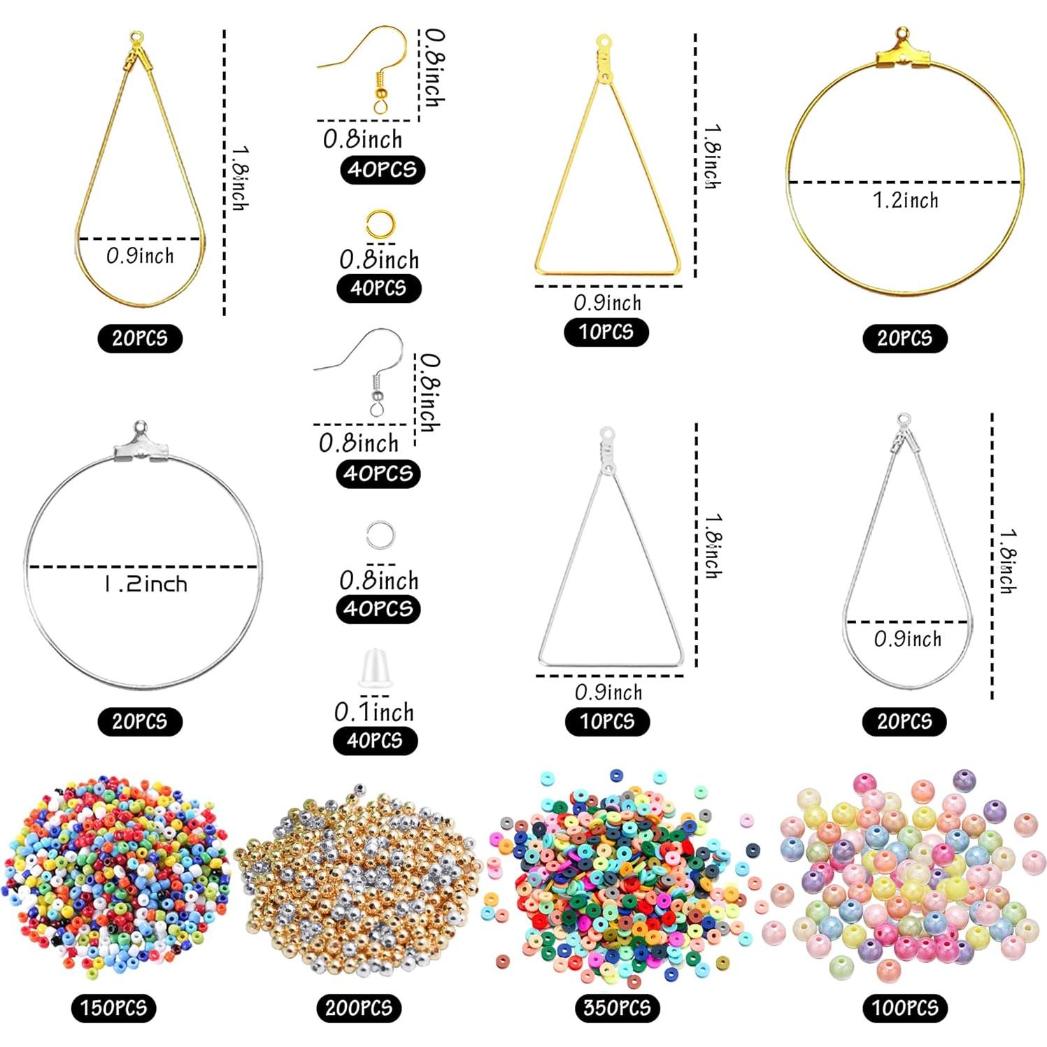 Kit de Fabricación de Pendientes ZXSWEET - 1140 Piezas DIY