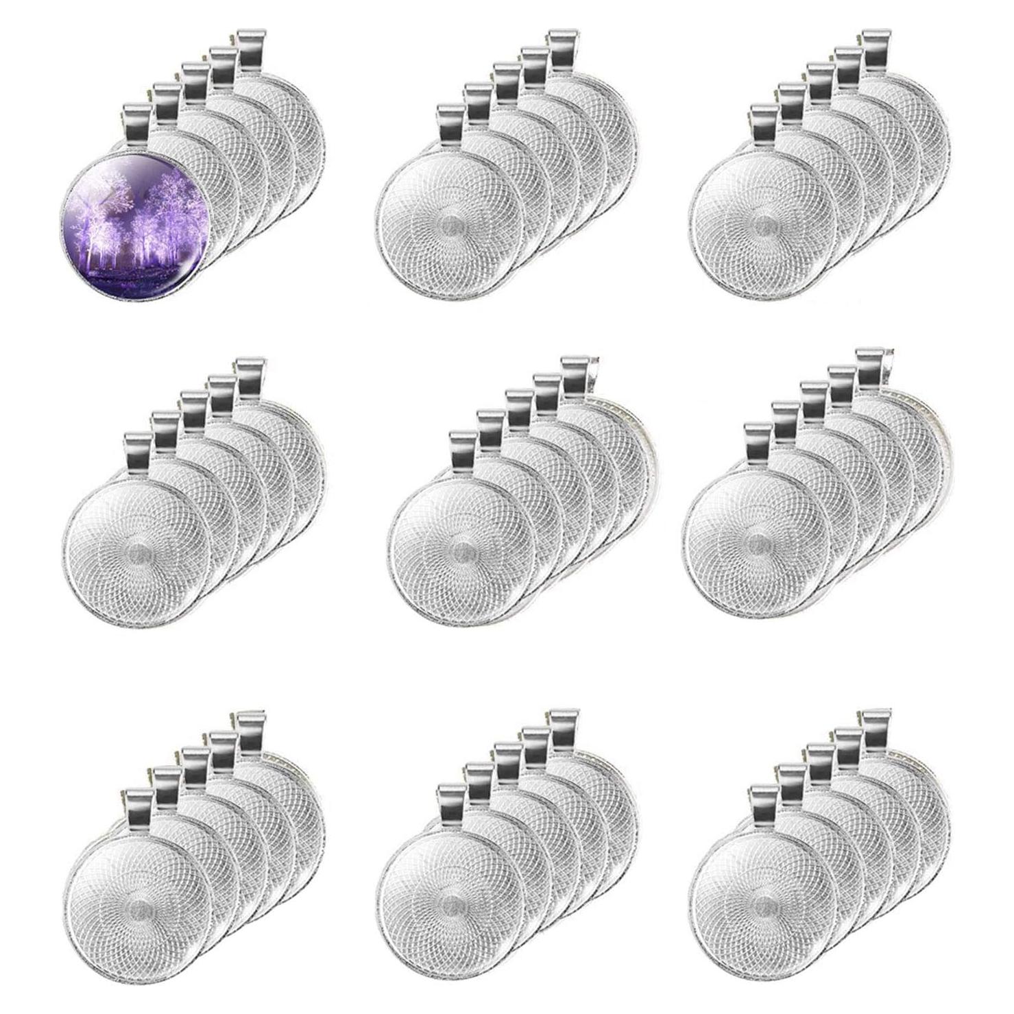 Bandejas de Colgante LANBEIDE 40 Pcs + 40 Cabochones 25mm