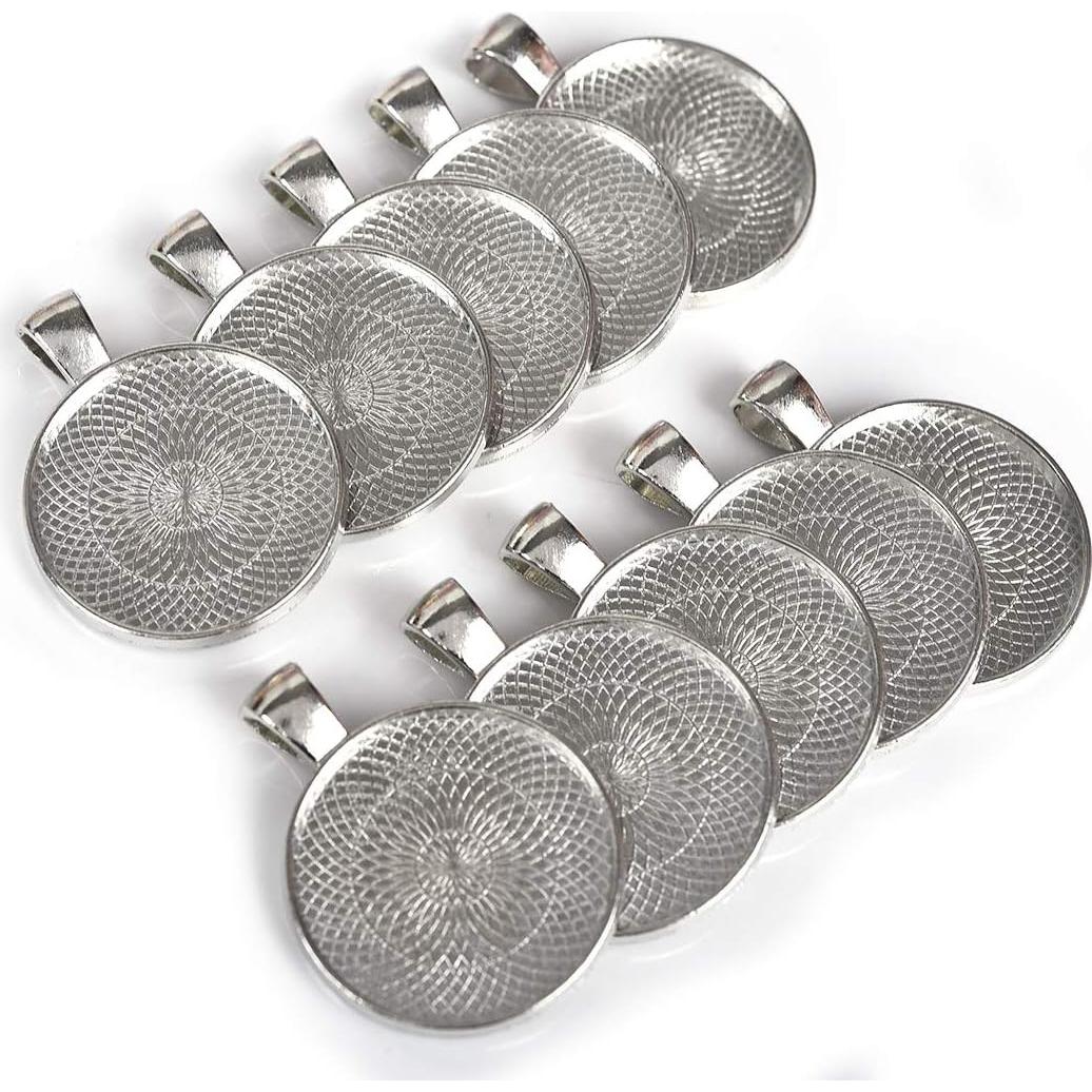 Bandejas de Colgante LANBEIDE 40 Pcs + 40 Cabochones 25mm