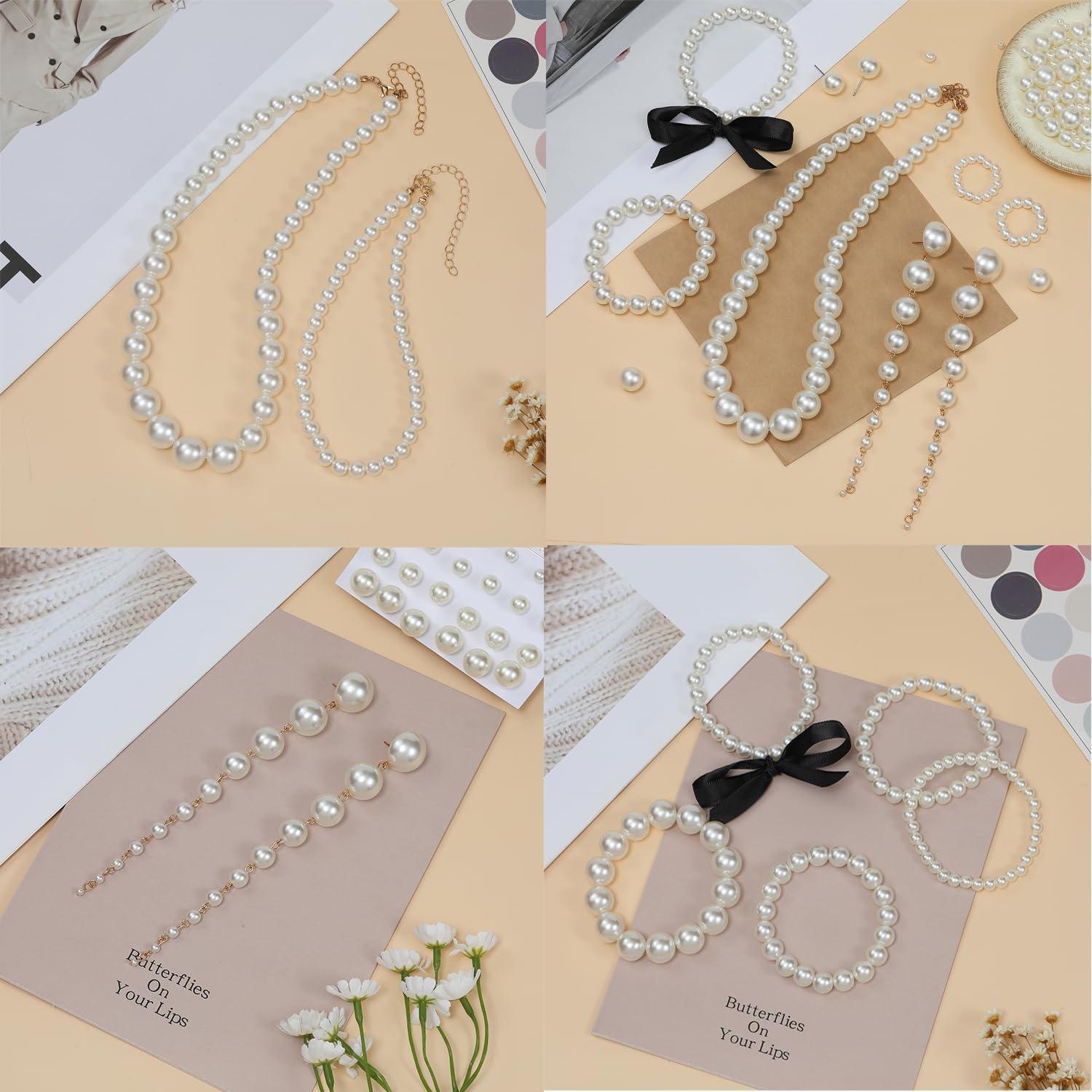 1200 Perlas Redondas para Joyería DIY Hudinsun - 5 Tamaños