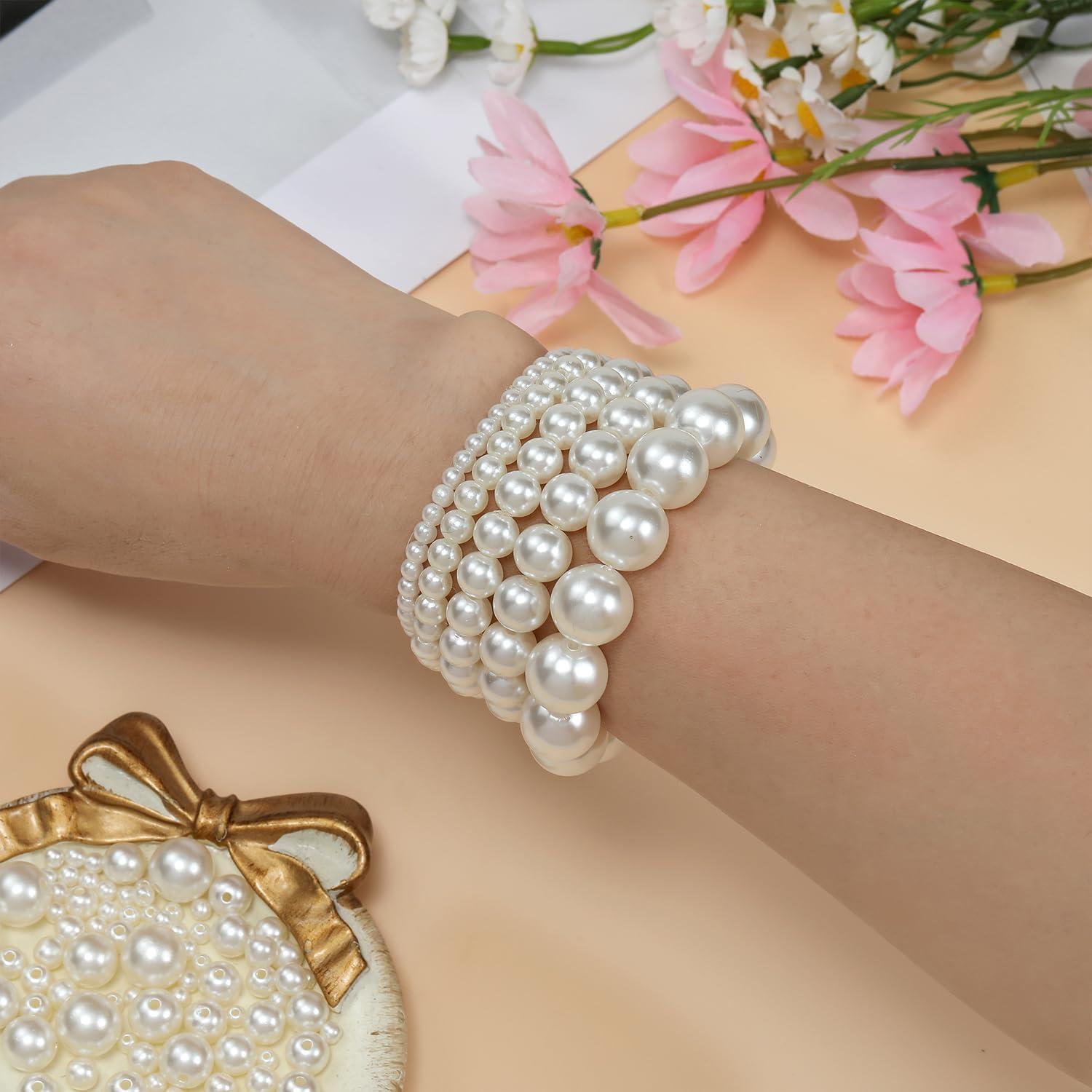 1200 Perlas Redondas para Joyería DIY Hudinsun - 5 Tamaños