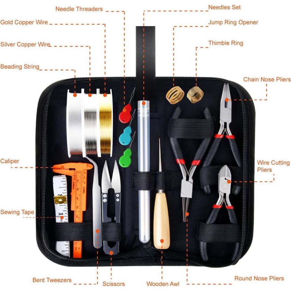 Kit de Fabricación de Joyas PAXCOO con 845 Accesorios y Herramientas