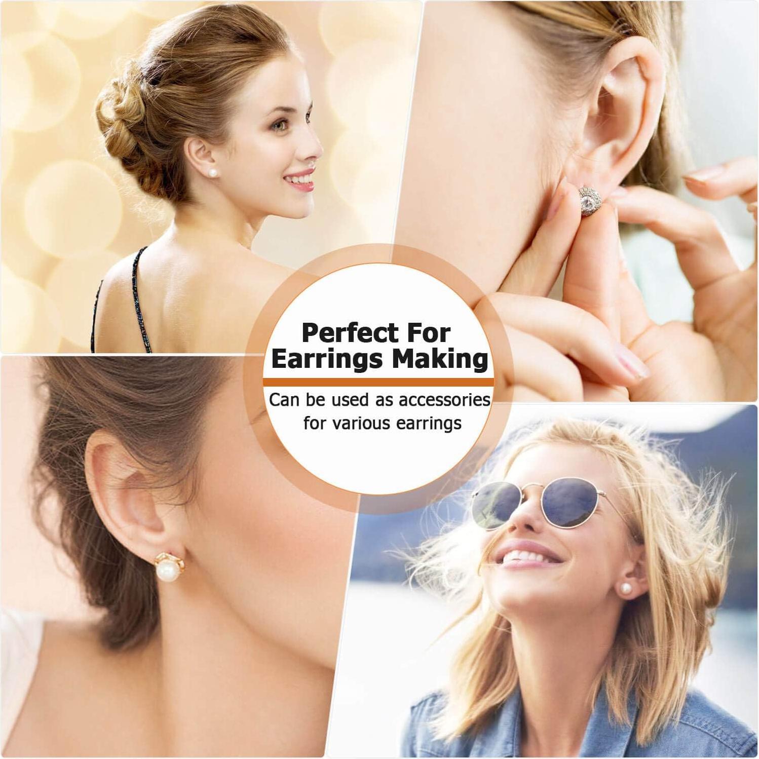 Kit de 2000 Pines y Respaldos de Aretes Hipoalergénicos Caffox