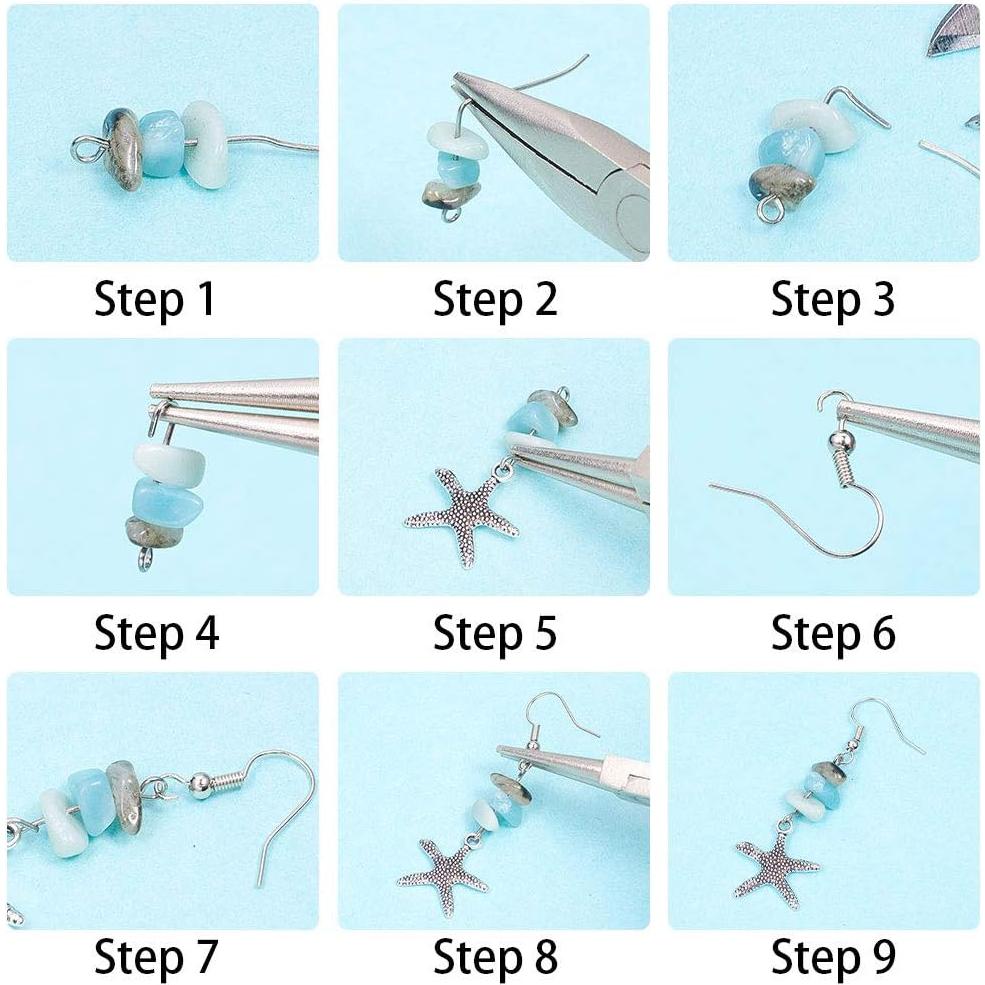 Kit de Hacer Pendientes DIY SUNNYCLUE 10 Pares Estrella de Mar