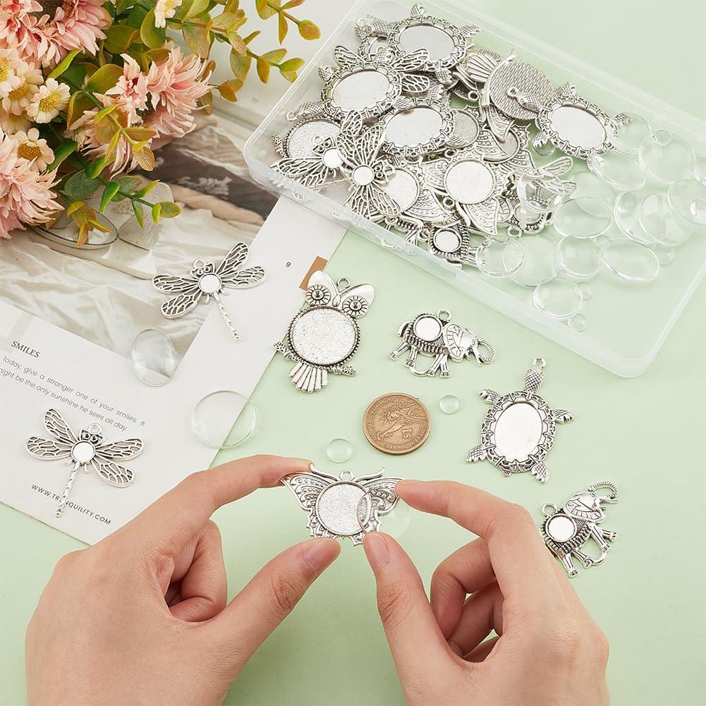 Kit de Colgantes Bezel PH PandaHall 30 Piezas para Joyería DIY