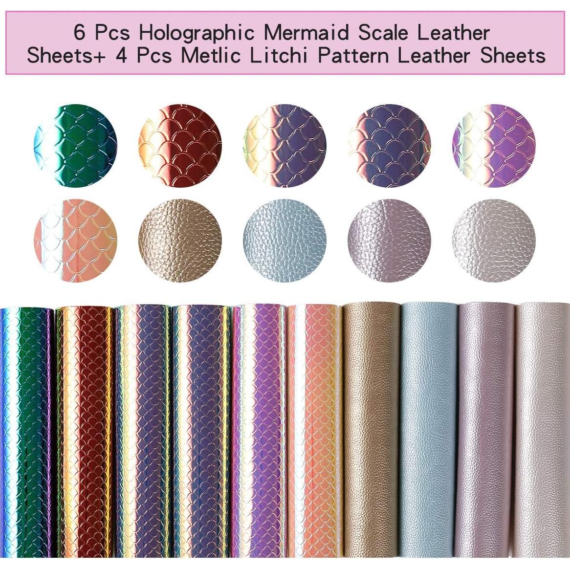 Kit de Aretes de Cuero Litchi - 31 Piezas Multicolor para Adultos