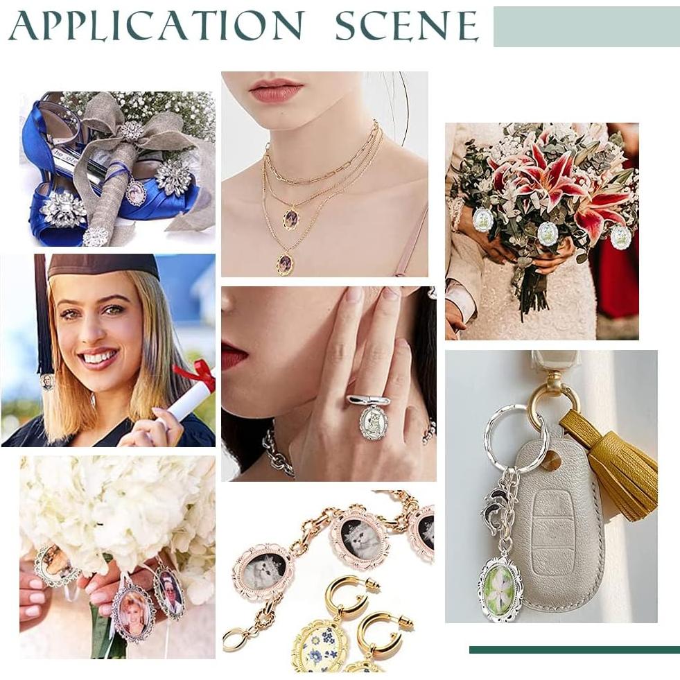 Kit de Bandejas para Colgantes PH PandaHall 60 Piezas 25x18mm