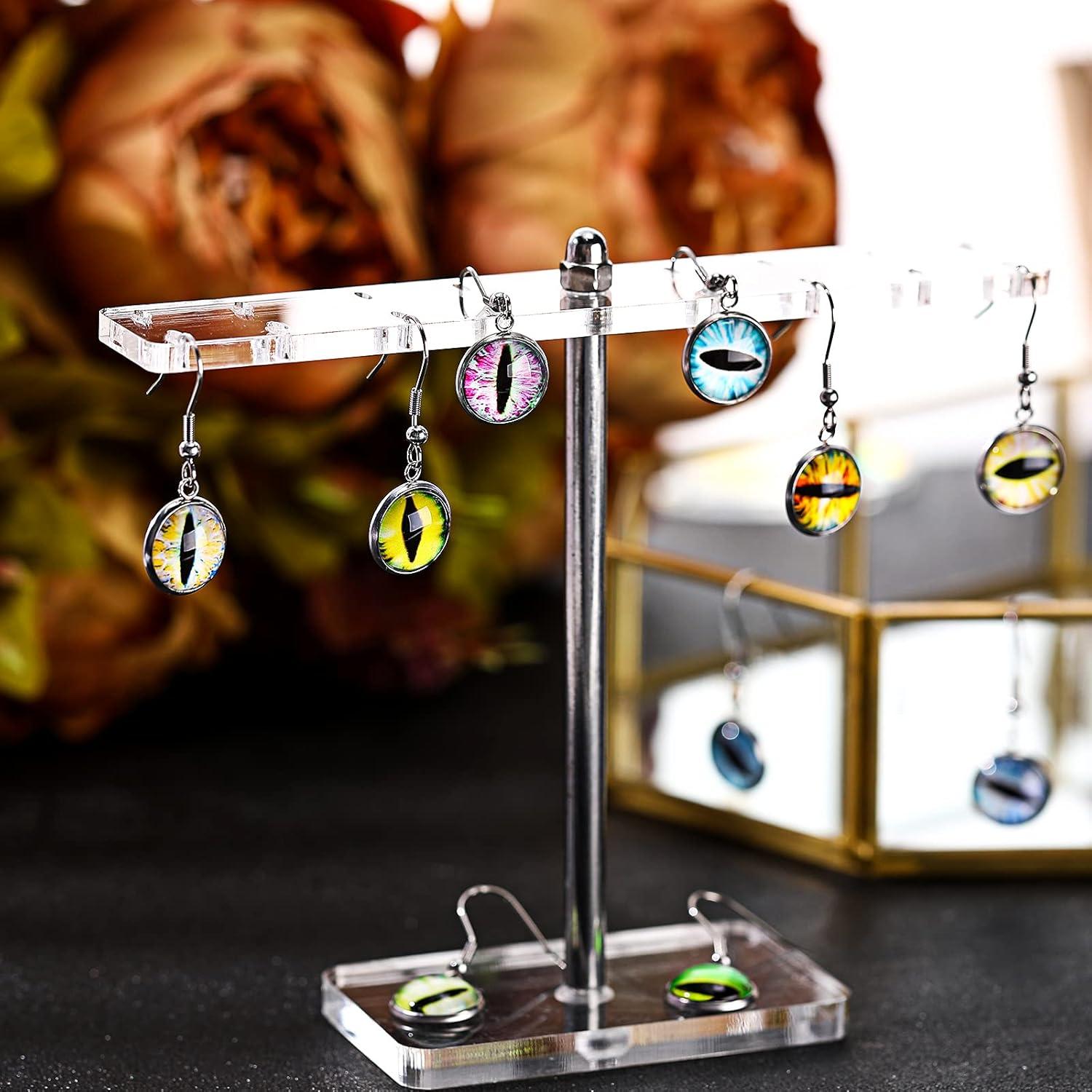 Hicarer 50 Piezas Ganchos de Alambre y Cabochones de Vidrio 12mm