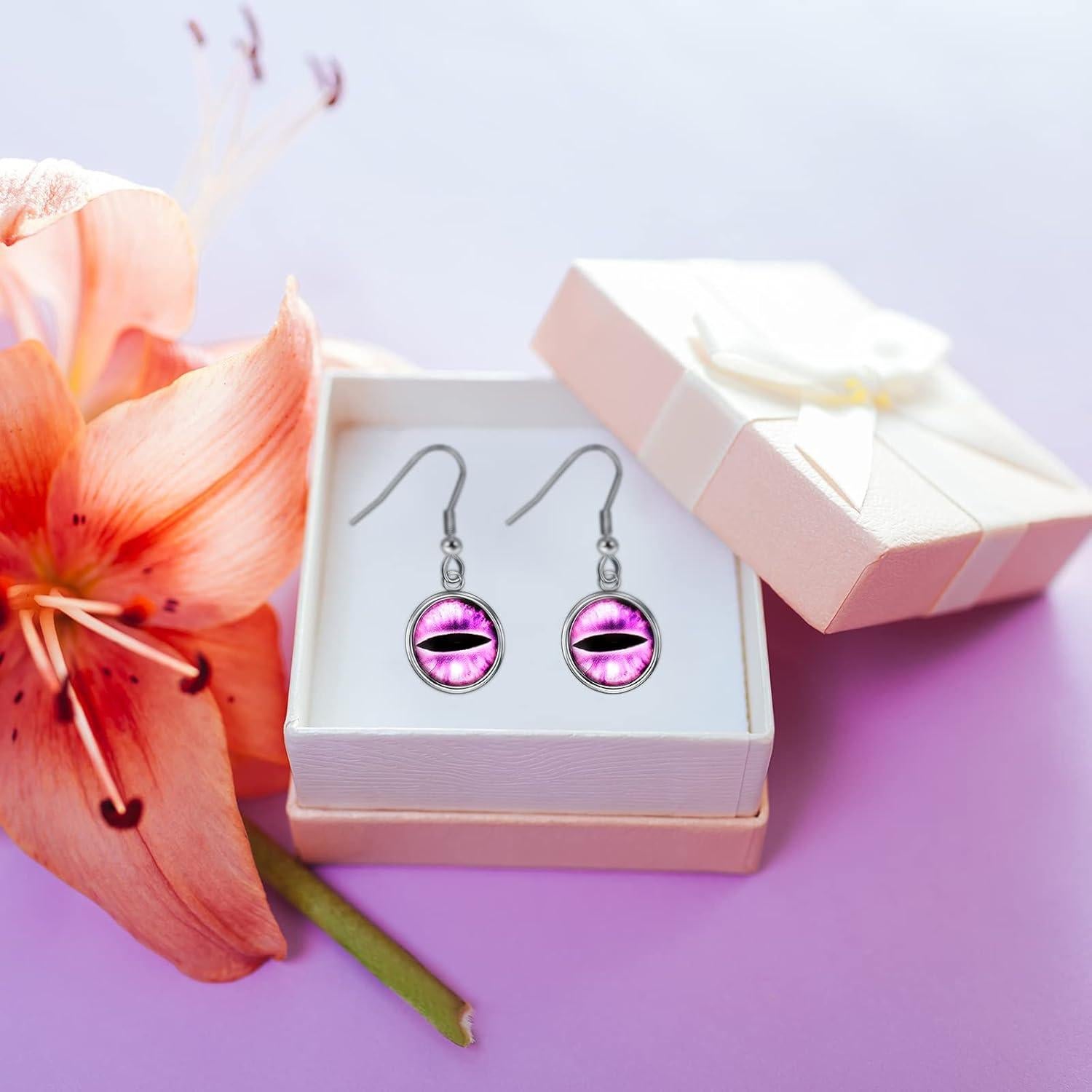 Hicarer 50 Piezas Ganchos de Alambre y Cabochones de Vidrio 12mm