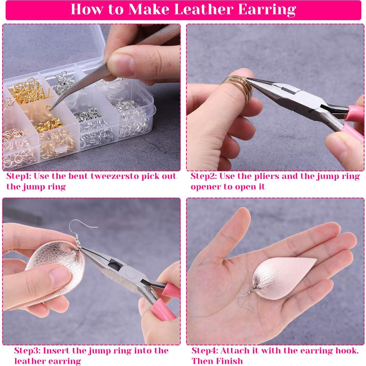 Kit de Fabricación de Pendientes Paxcoo 1350 Piezas con Ganchos y Herramientas