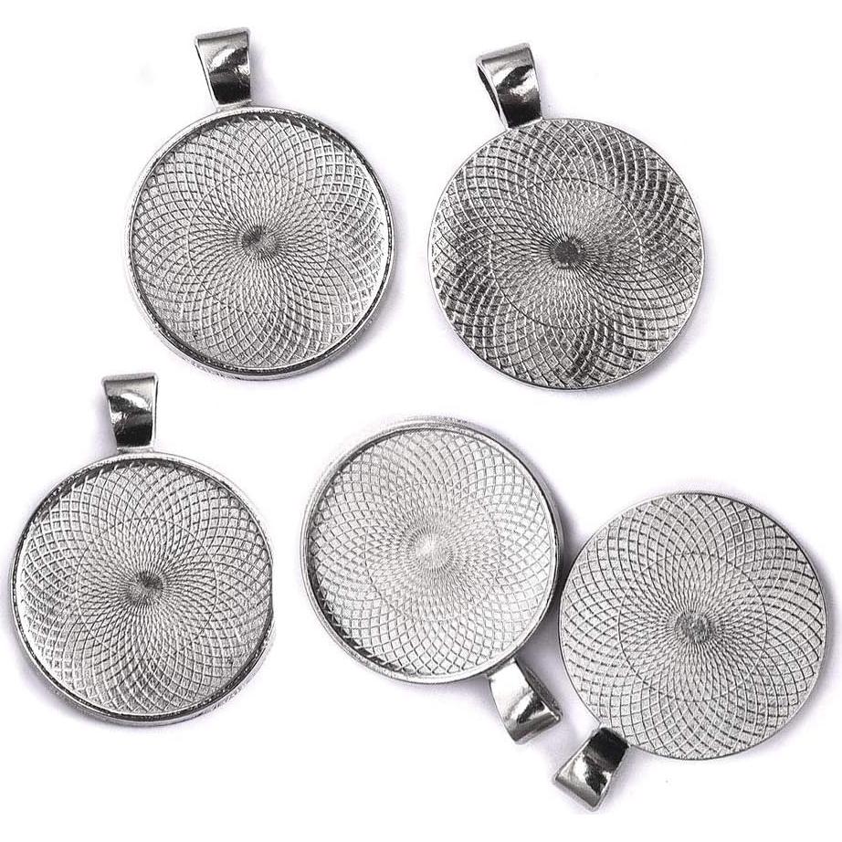 Set de 80 Piezas Bandejas Colgantes Plateadas OBSEDE 25mm