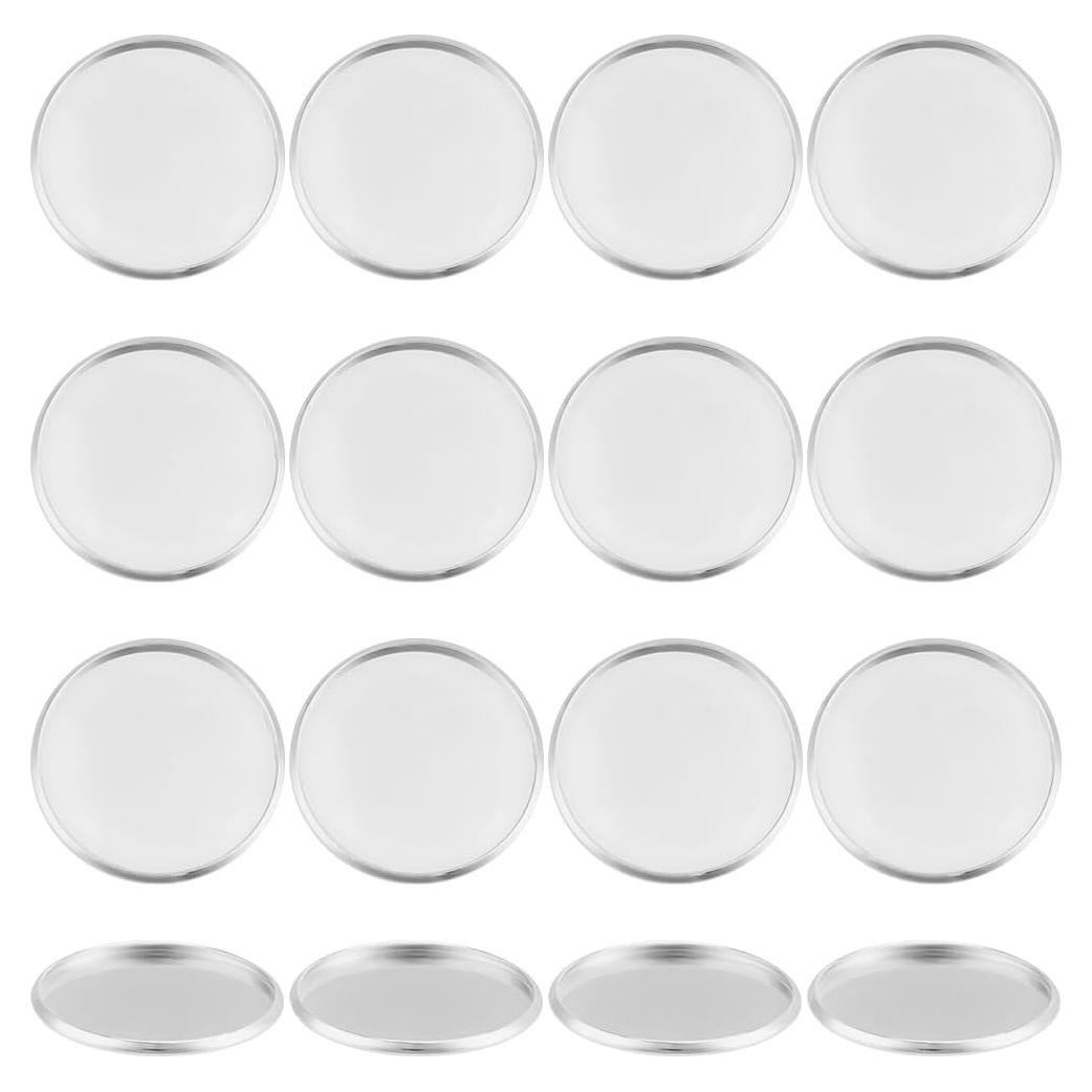 Bandejas de Cabochón Redondas 60 Pcs SUNNYCLUE Acero Inoxidable 25mm
