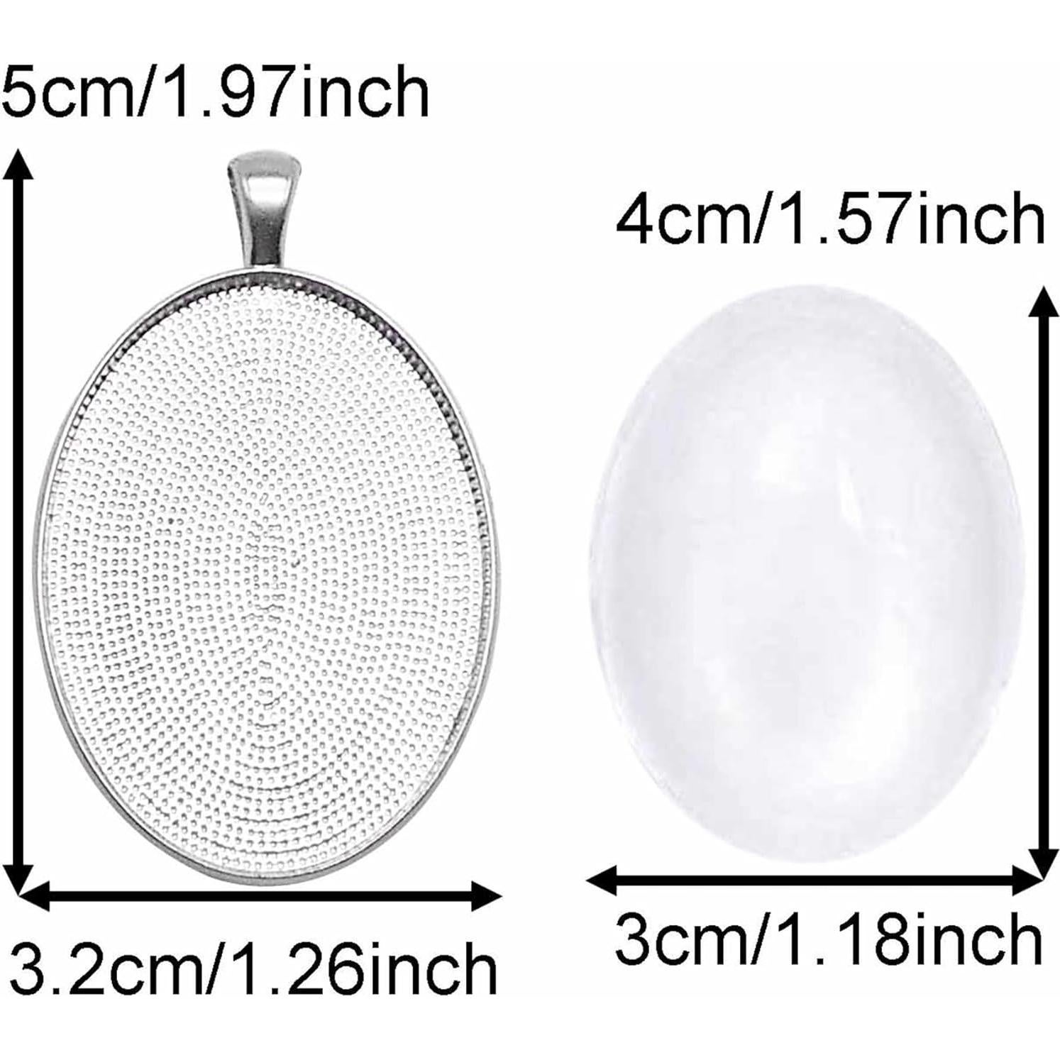 Sets de Bezel Colgante Plata Julie Wang 10 Piezas 40x30mm