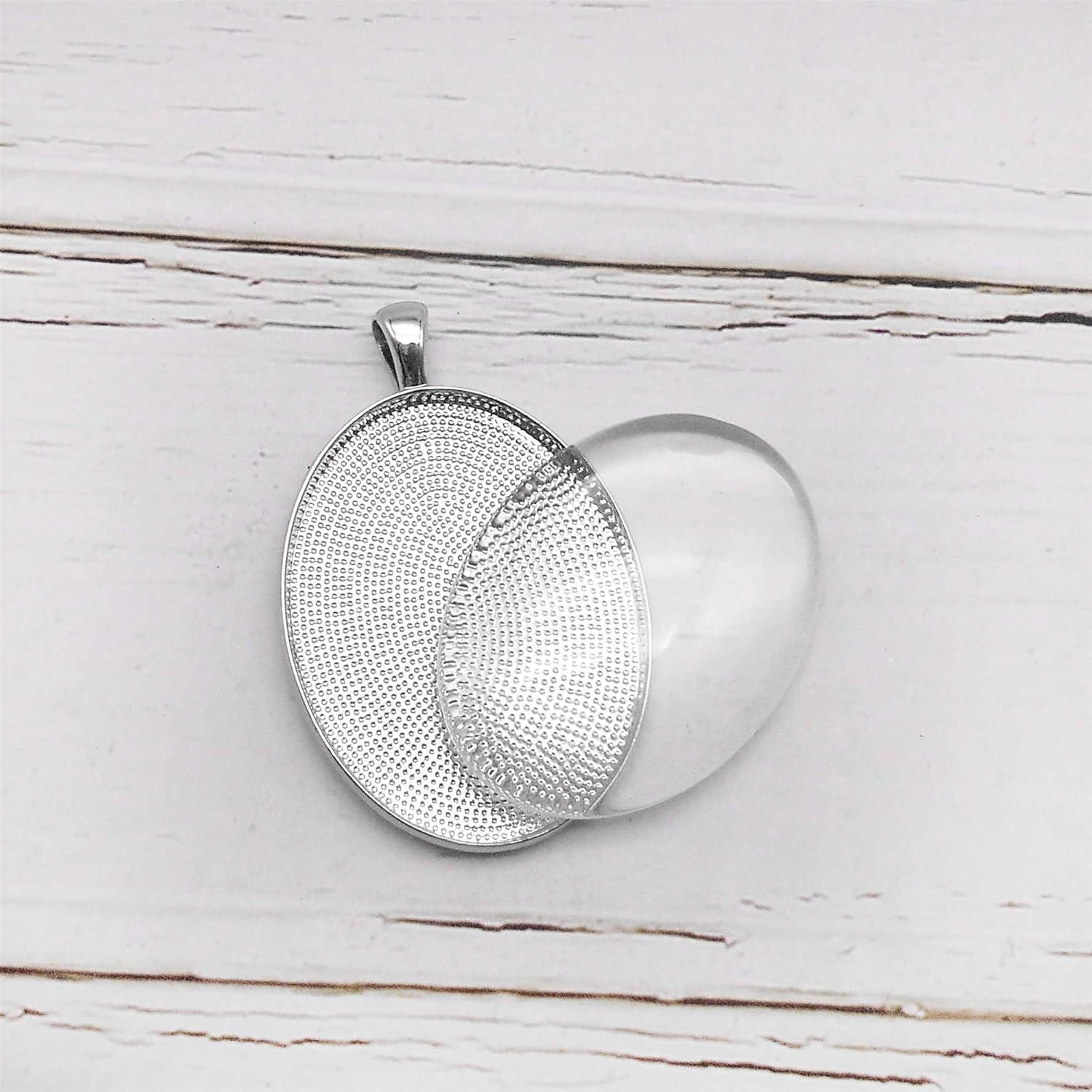 Sets de Bezel Colgante Plata Julie Wang 10 Piezas 40x30mm