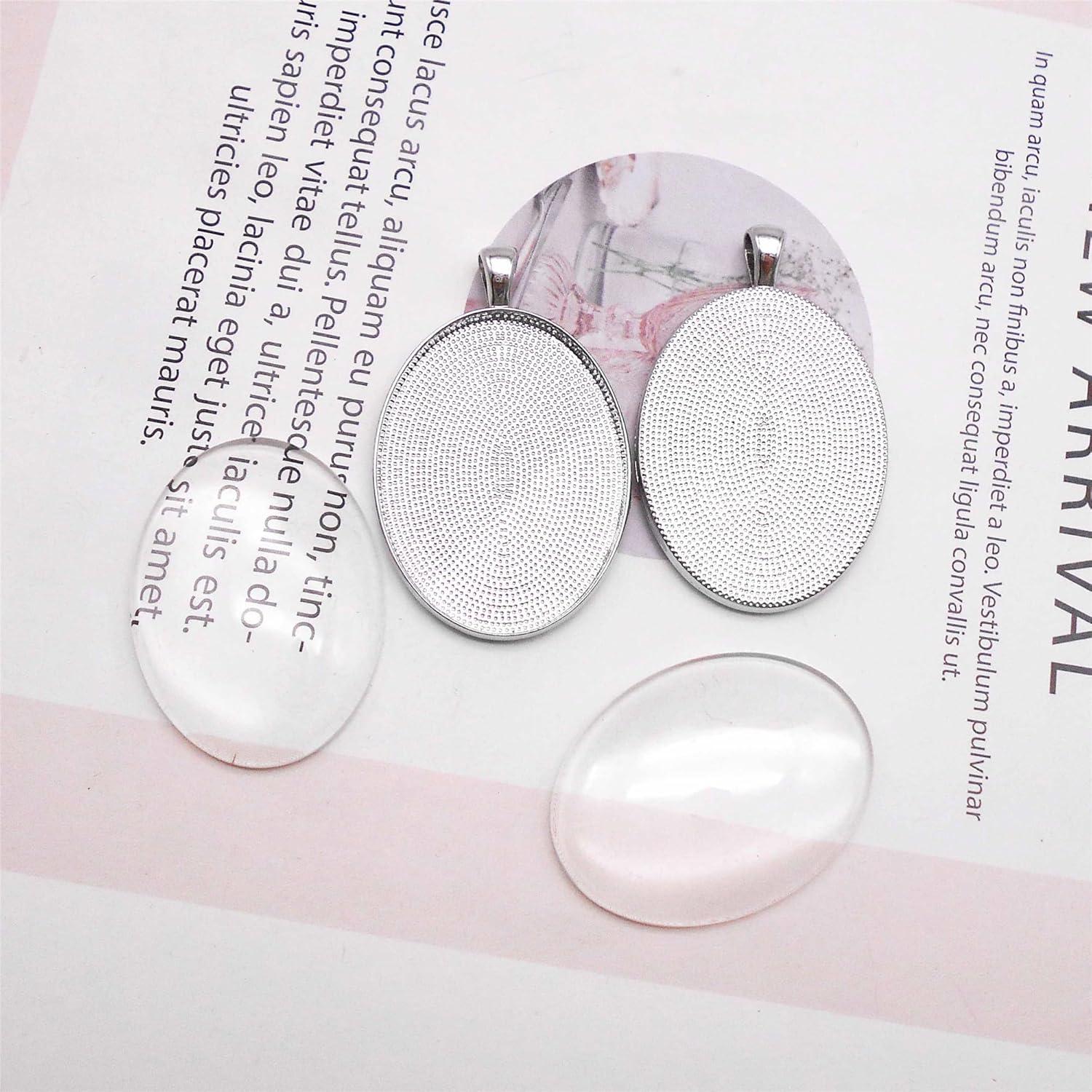 Sets de Bezel Colgante Plata Julie Wang 10 Piezas 40x30mm